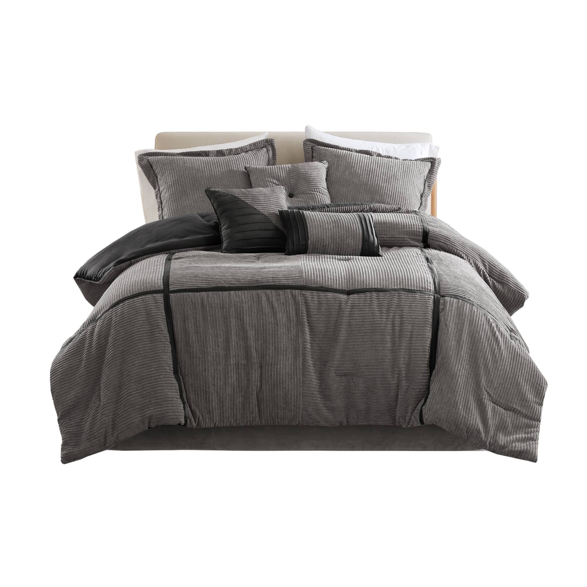 Dallas 7-Piece Micro Corduroy Comforter Set - Image 39