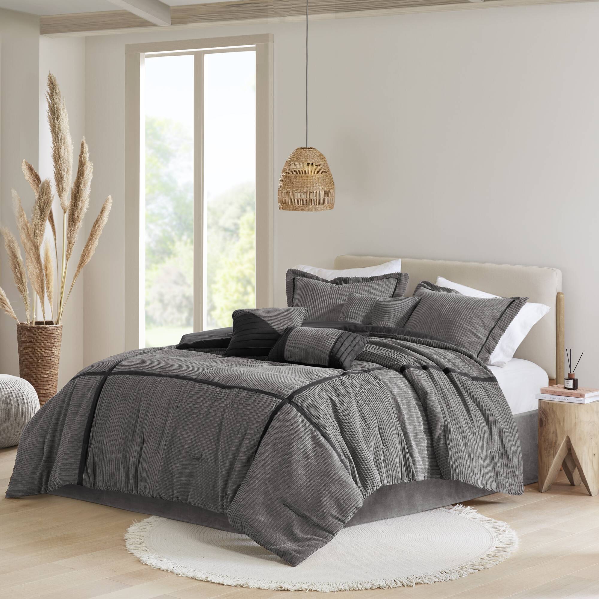 Dallas 7-Piece Micro Corduroy Comforter Set - Image 4