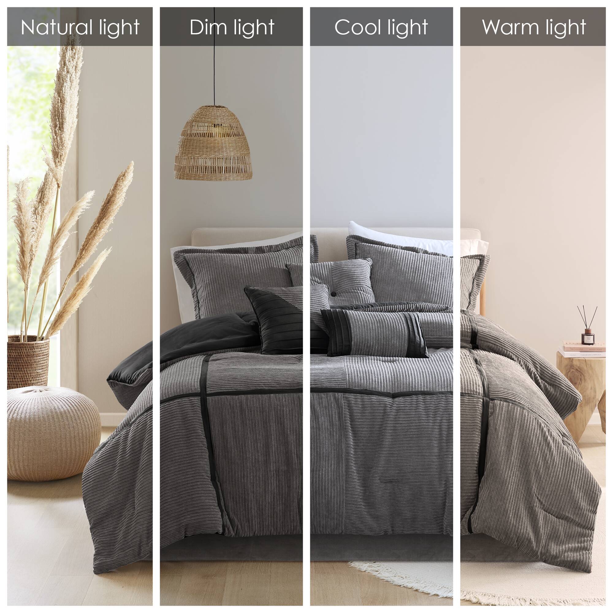 Dallas 7-Piece Micro Corduroy Comforter Set - Image 41