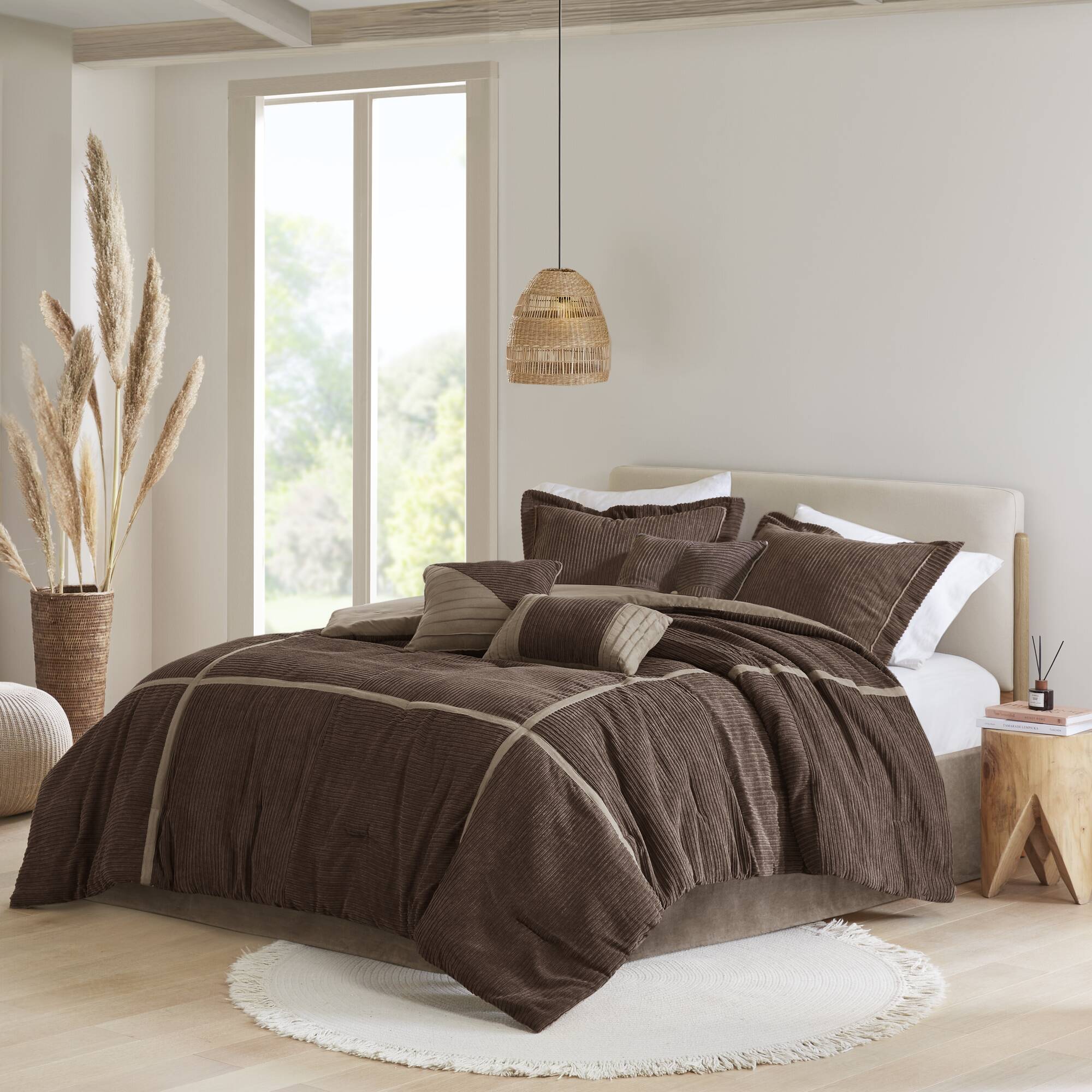 Dallas 7-Piece Micro Corduroy Comforter Set - Image 5