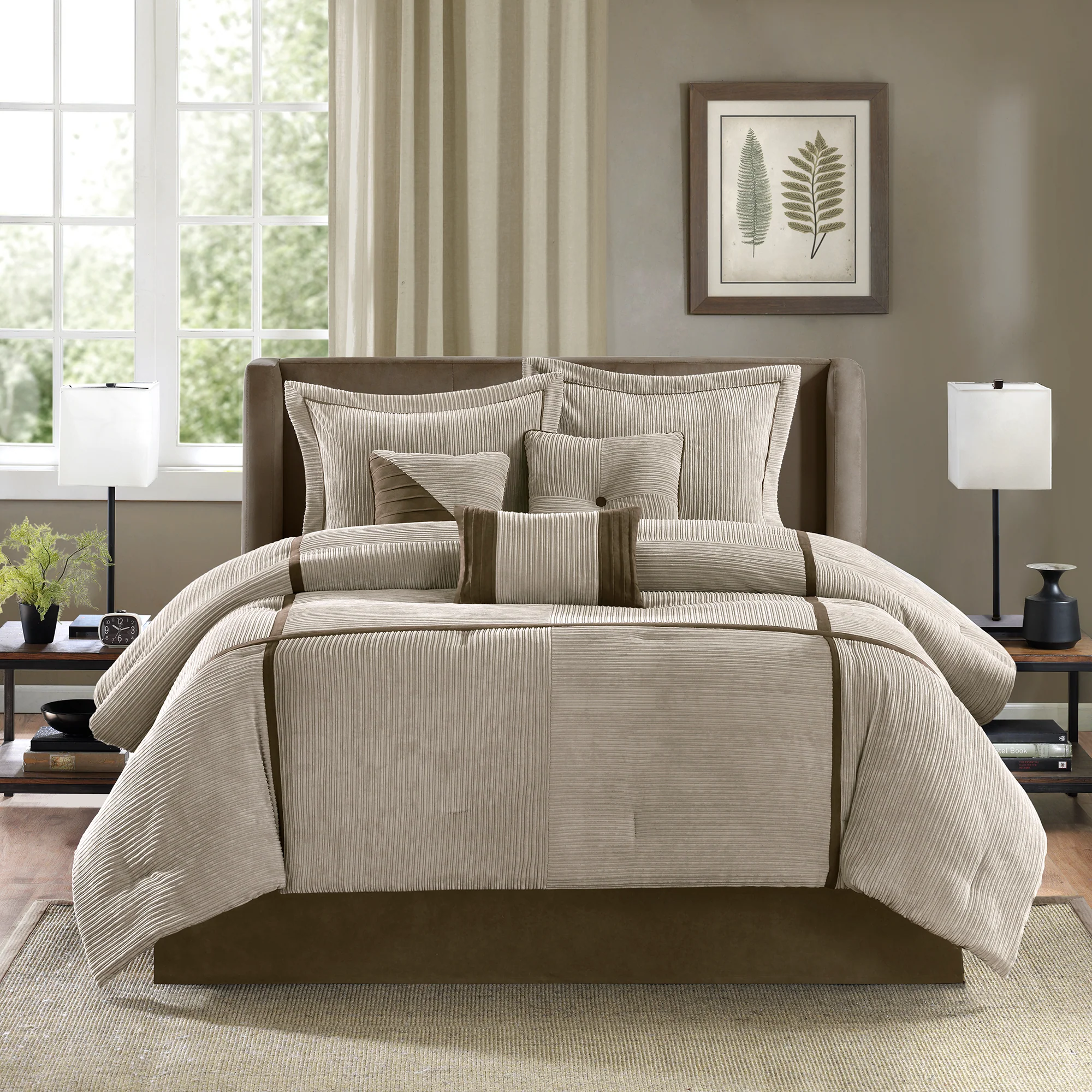 Dallas 7-Piece Micro Corduroy Comforter Set - Image 6