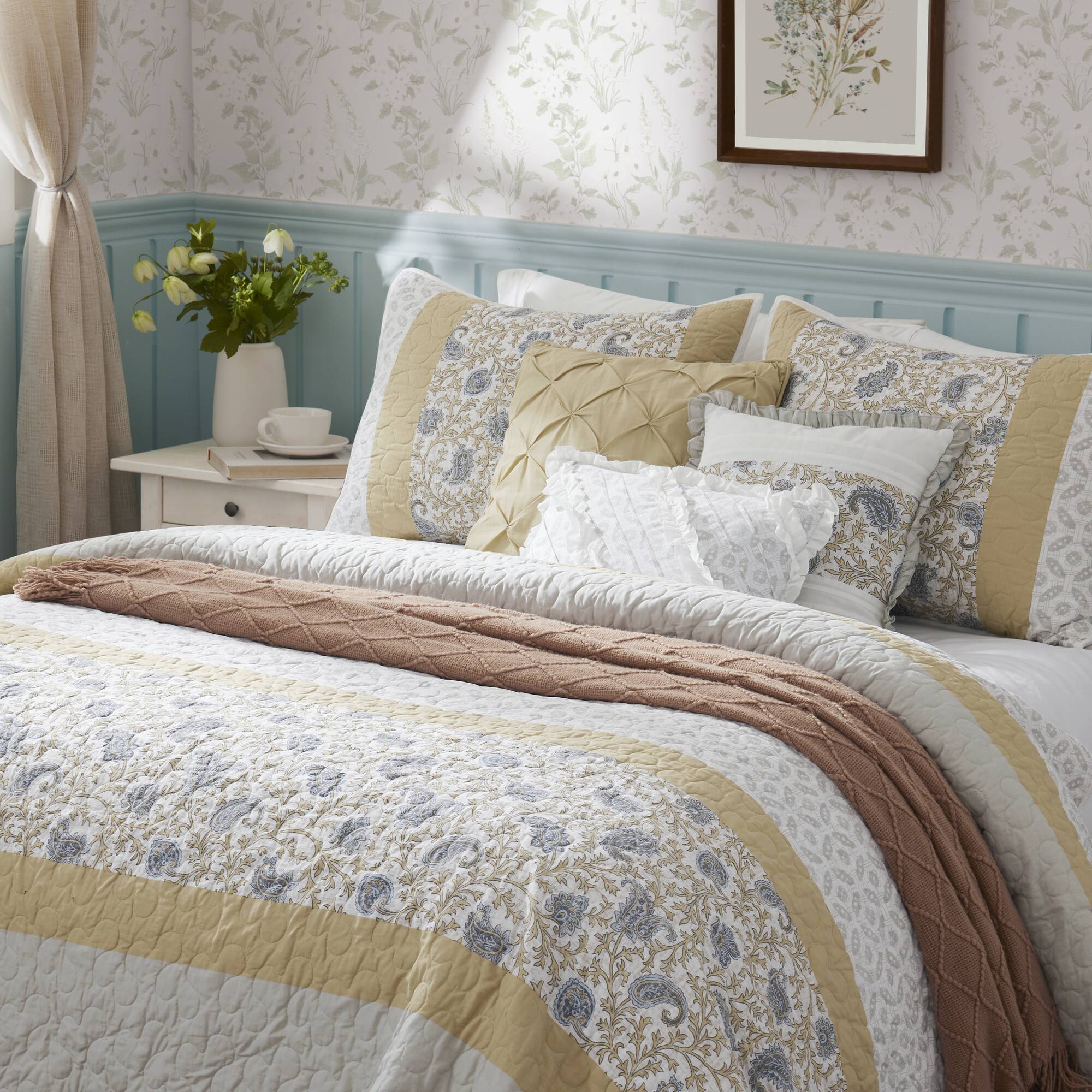 Dawn 6-Piece Cotton Percale Quilt Set with Throw Pillows - Image 18