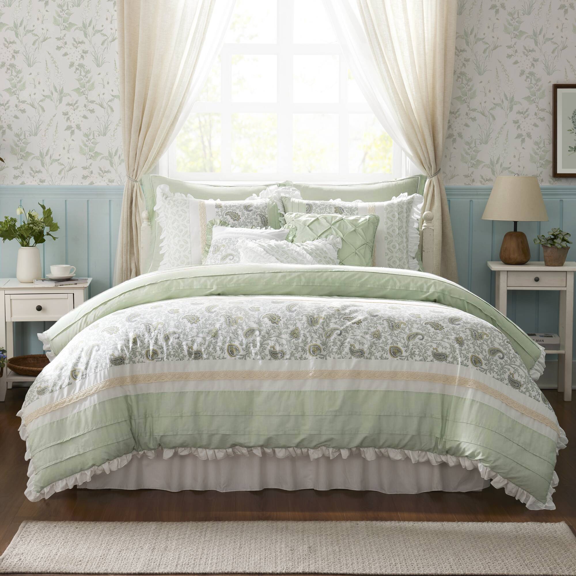 Dawn 9-Piece Cotton Percale Comforter Set - Image 11