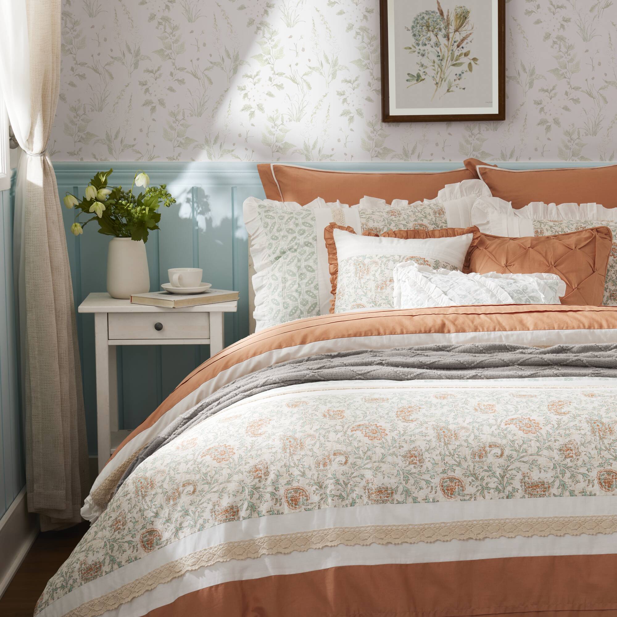 Dawn 9-Piece Cotton Percale Comforter Set - Image 14