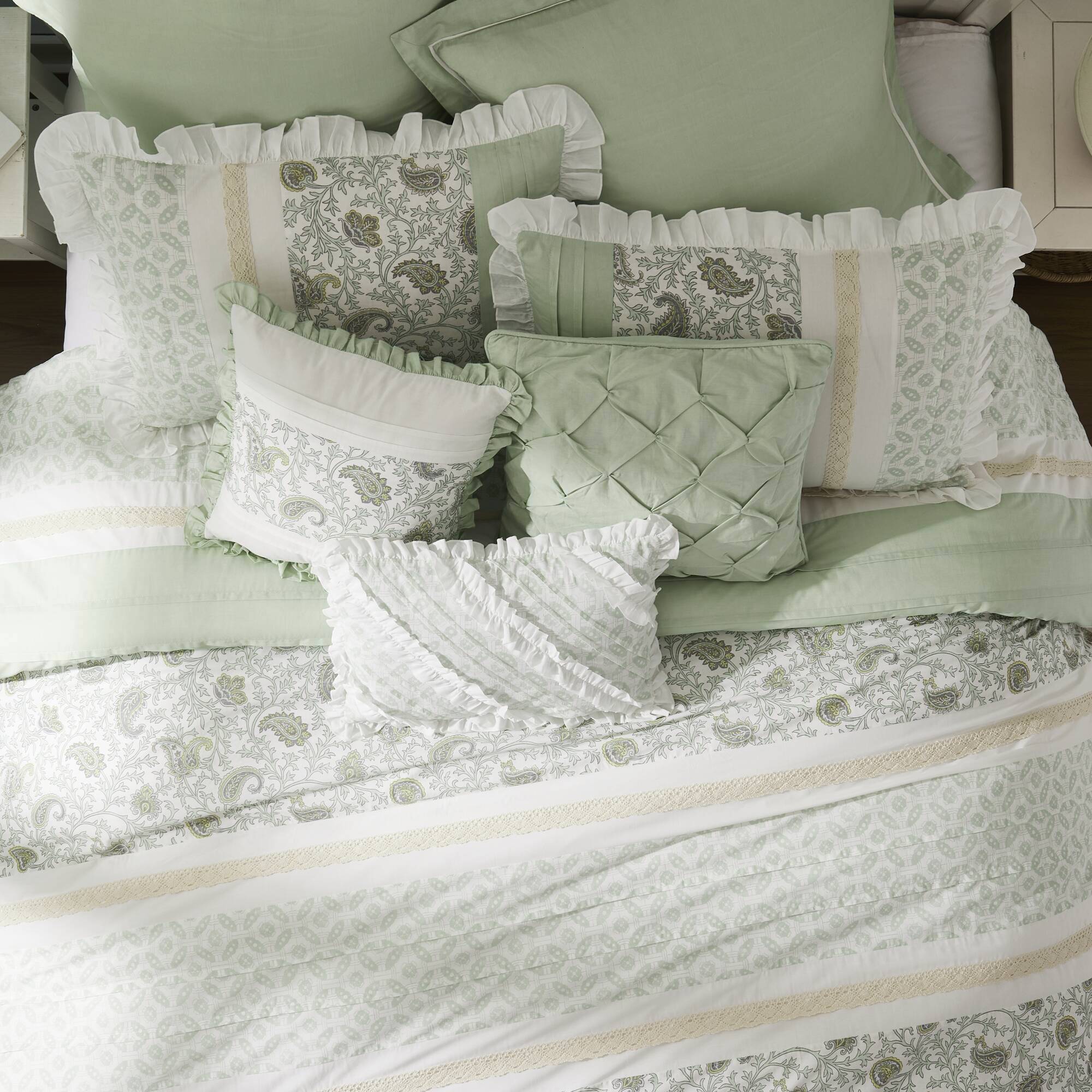 Dawn 9-Piece Cotton Percale Comforter Set - Image 16