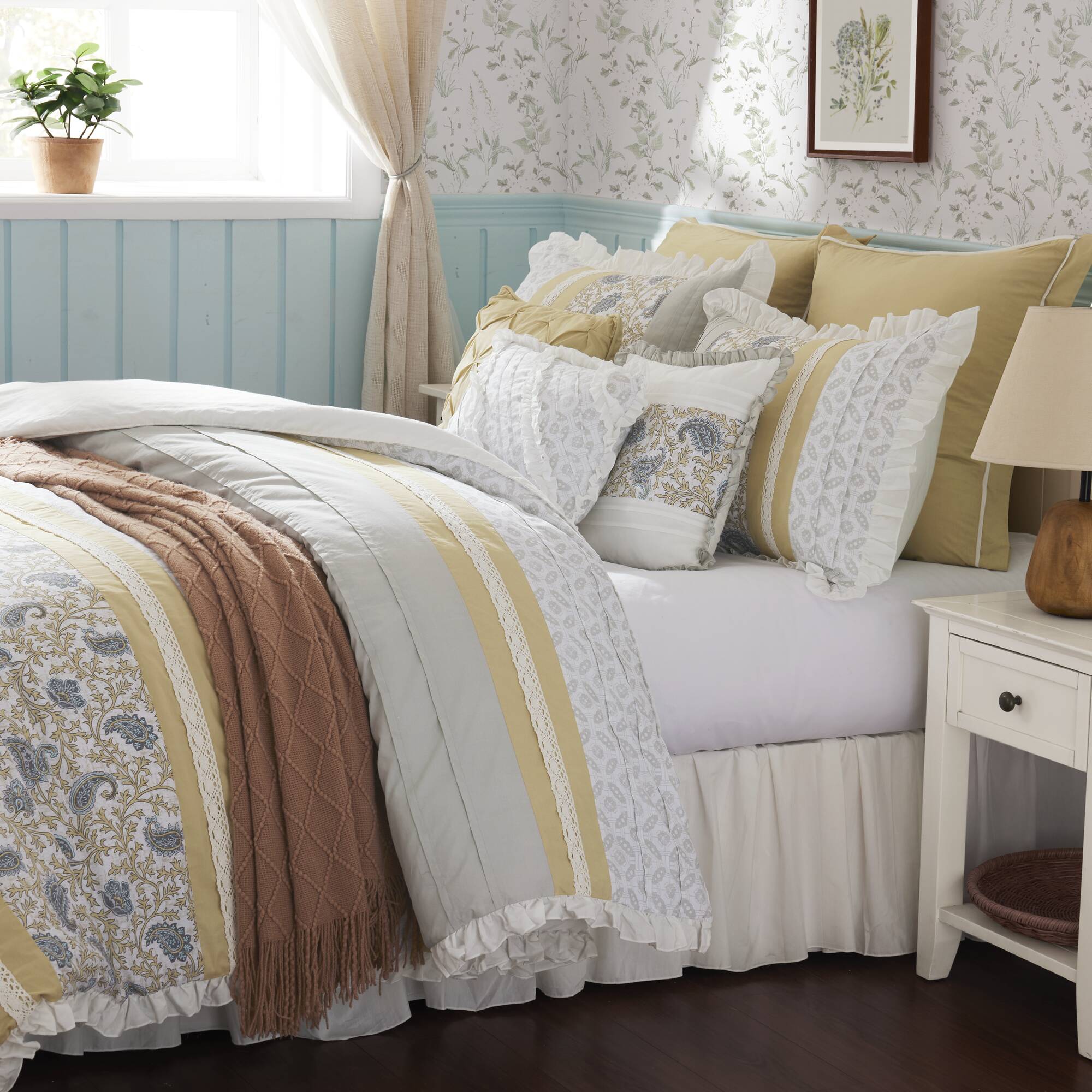 Dawn 9-Piece Cotton Percale Comforter Set - Image 18