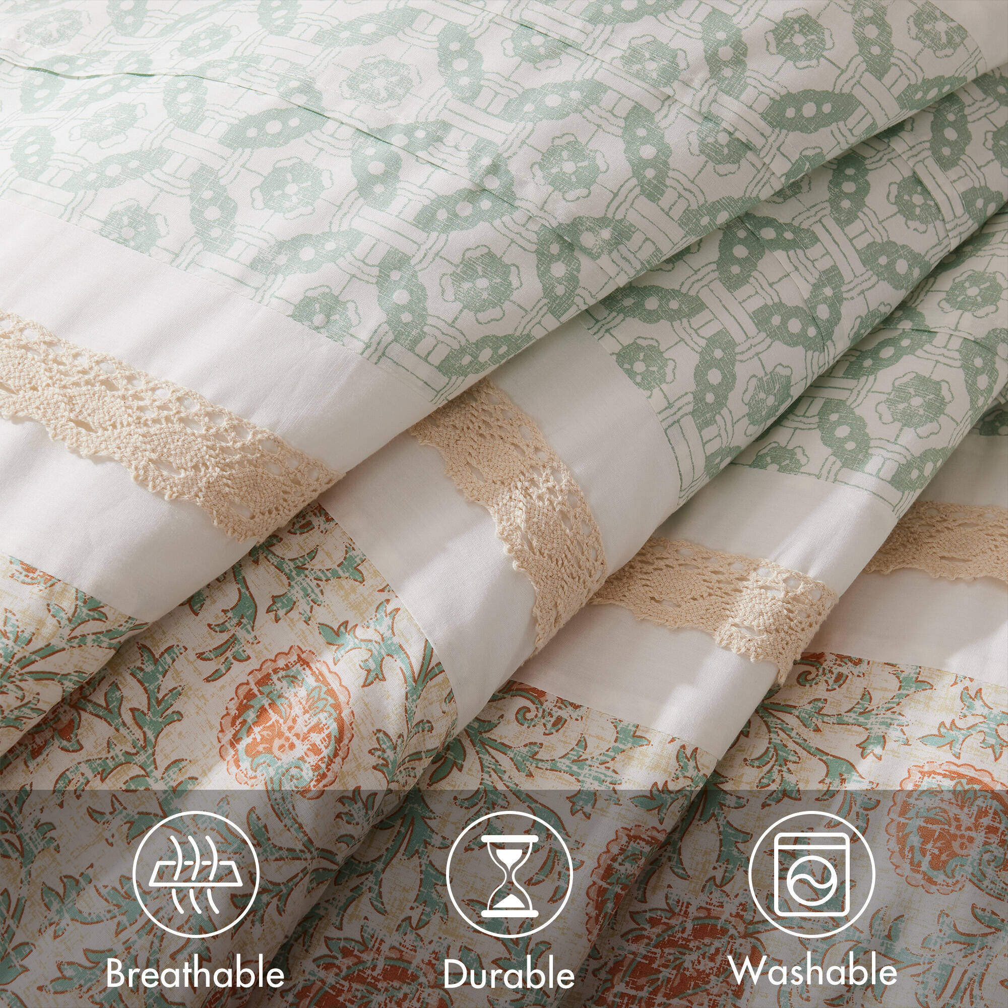 Dawn 9-Piece Cotton Percale Comforter Set - Image 19