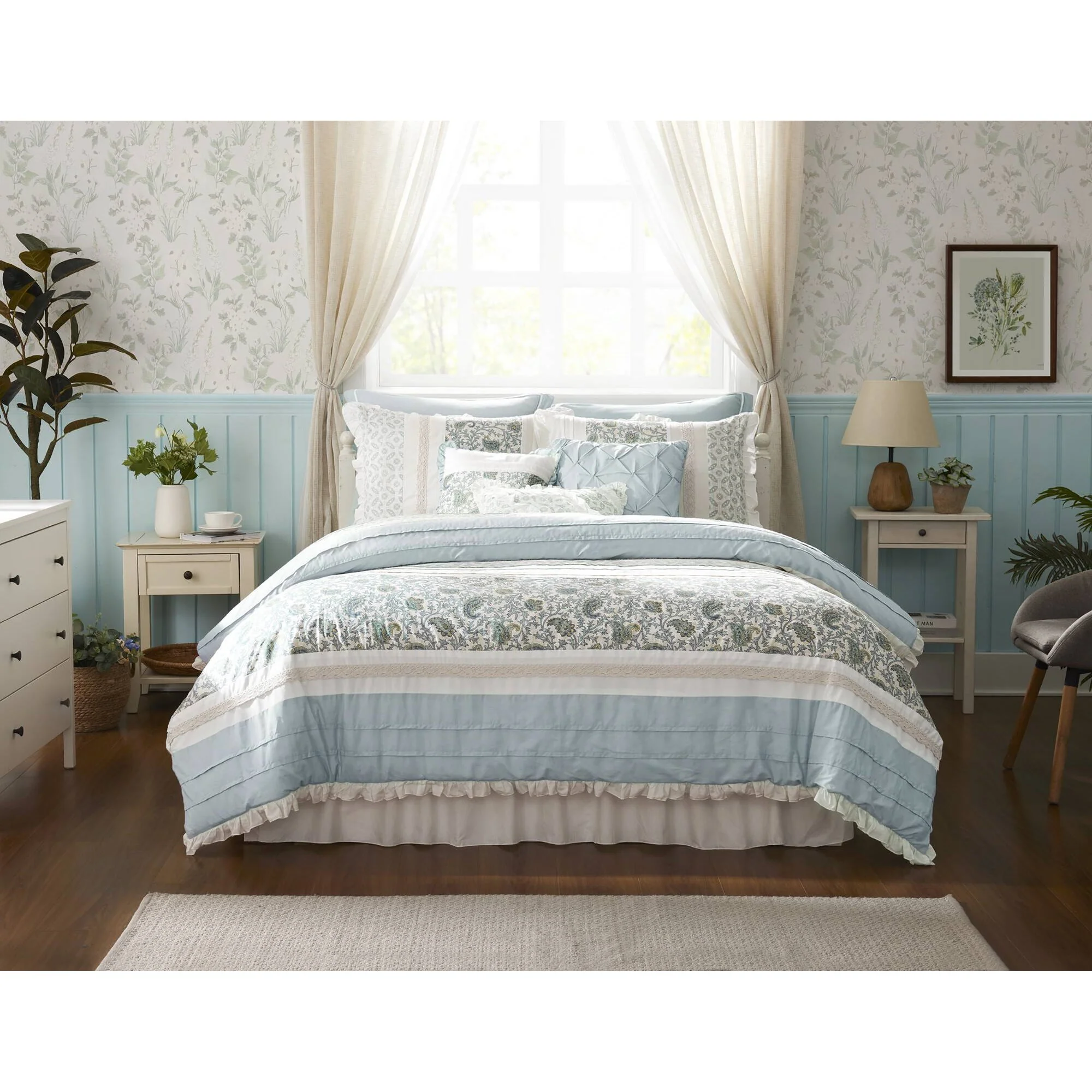 Dawn 9-Piece Cotton Percale Comforter Set - Image 20