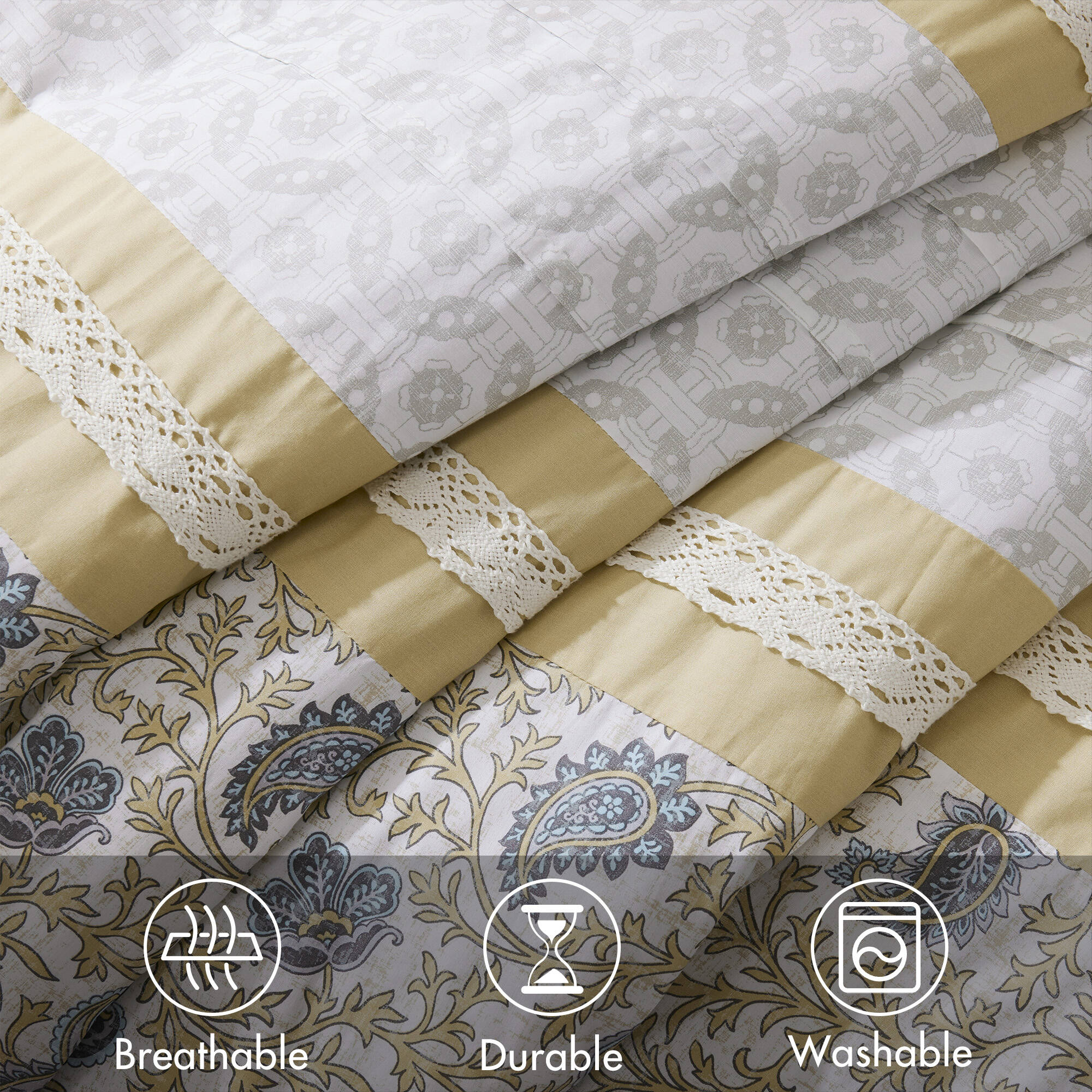 Dawn 9-Piece Cotton Percale Comforter Set - Image 23