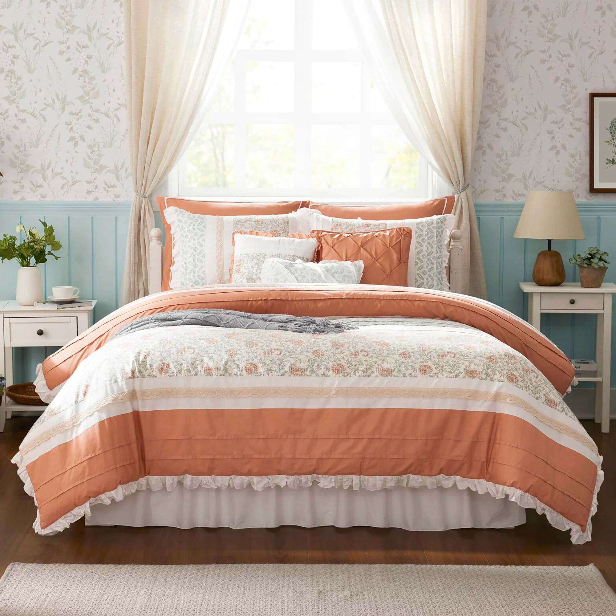 Dawn 9-Piece Cotton Percale Comforter Set - Image 3