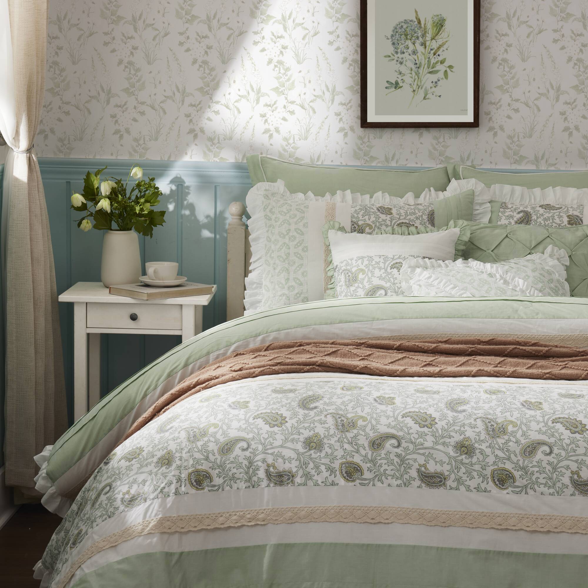 Dawn 9-Piece Cotton Percale Comforter Set - Image 41