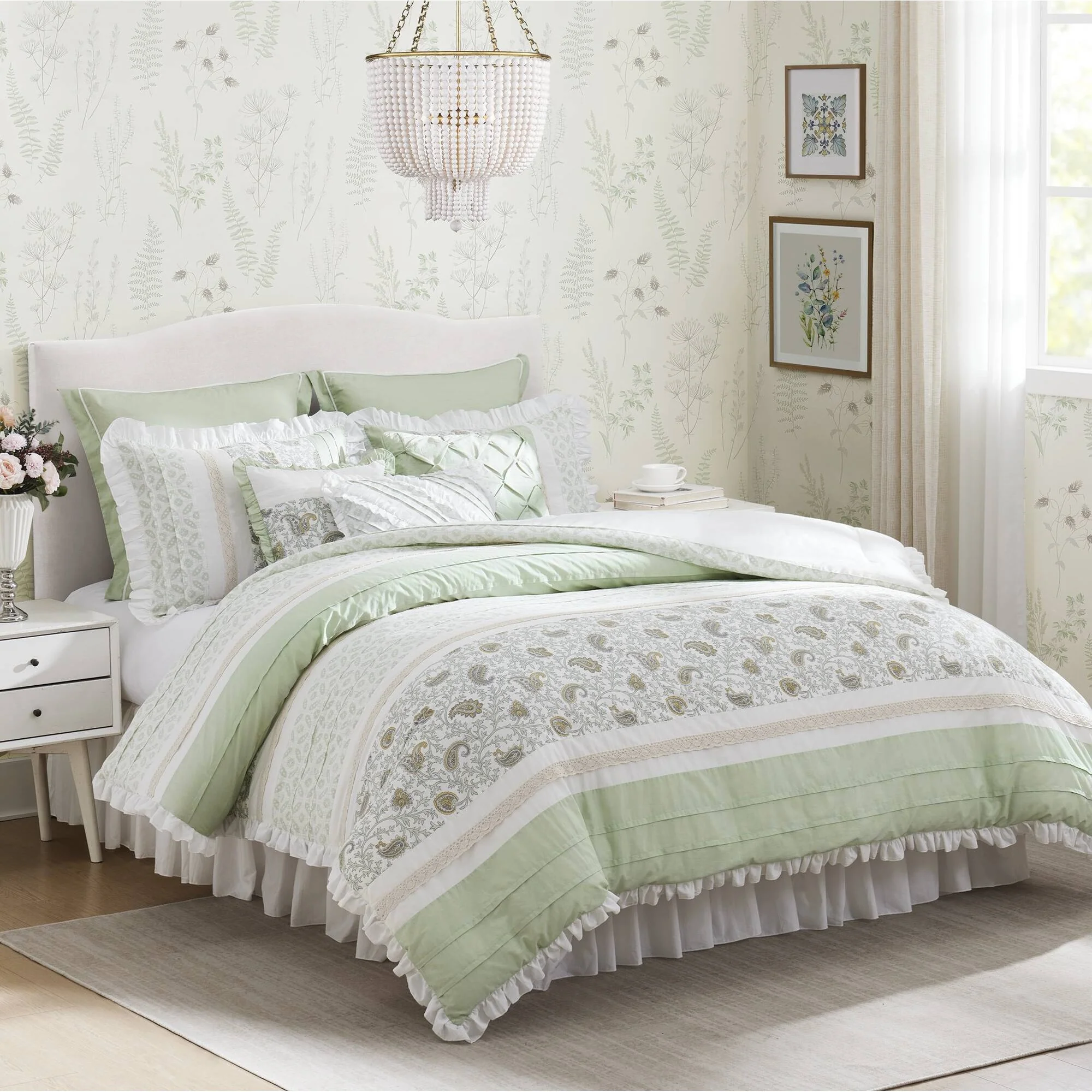 Dawn 9-Piece Cotton Percale Comforter Set - Image 5