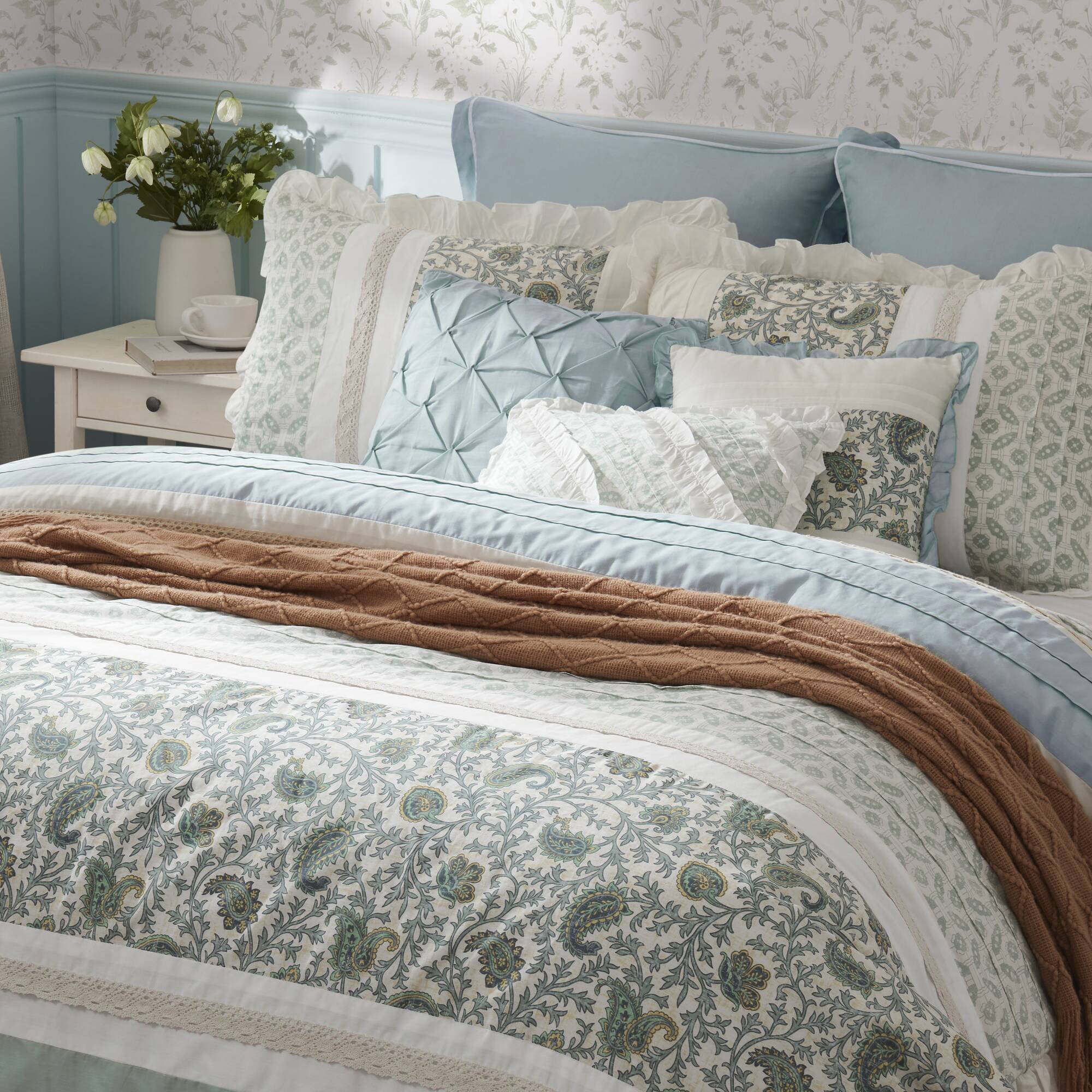 Dawn 9-Piece Cotton Percale Comforter Set - Image 55