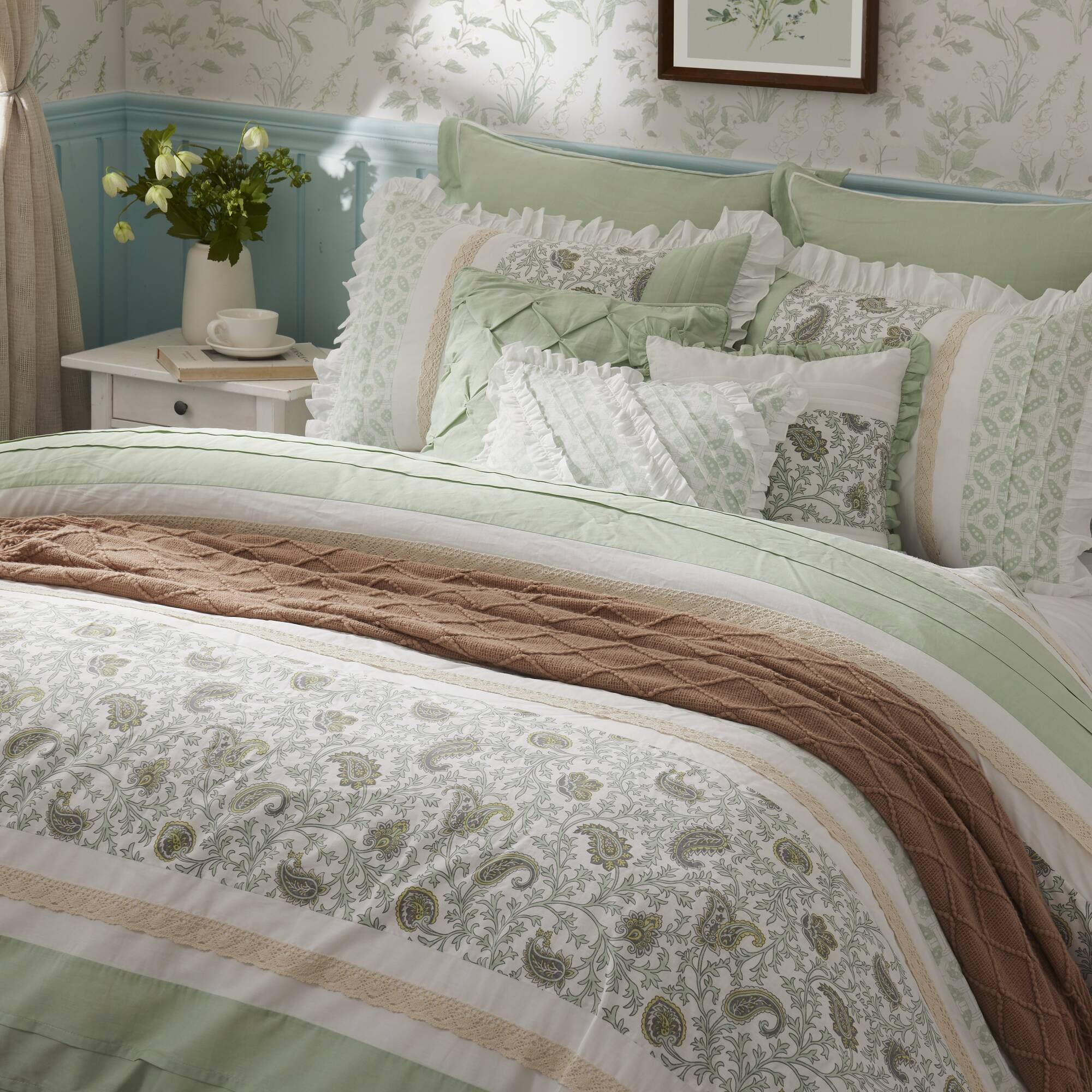 Dawn 9-Piece Cotton Percale Comforter Set - Image 56