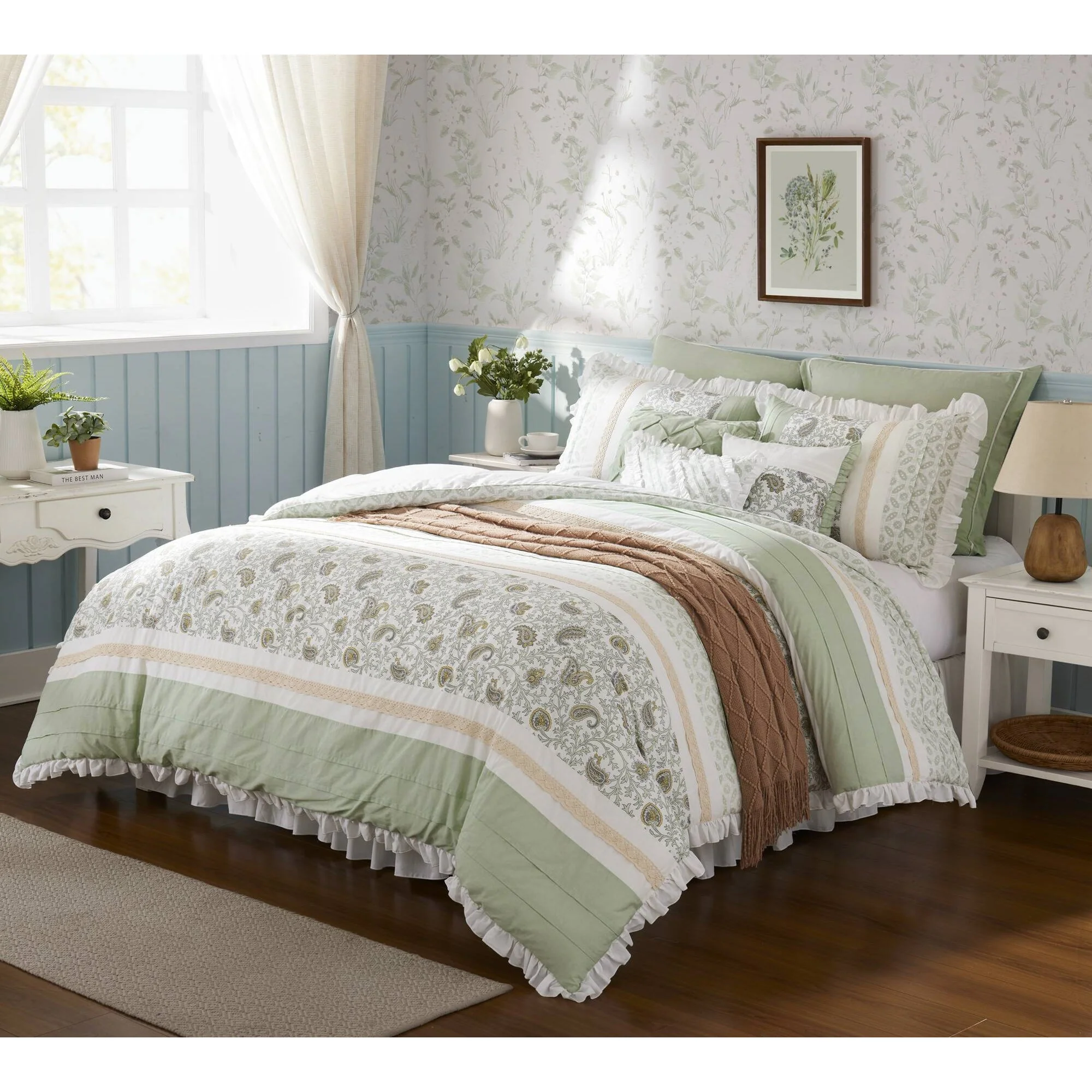 Dawn 9-Piece Cotton Percale Comforter Set - Image 6