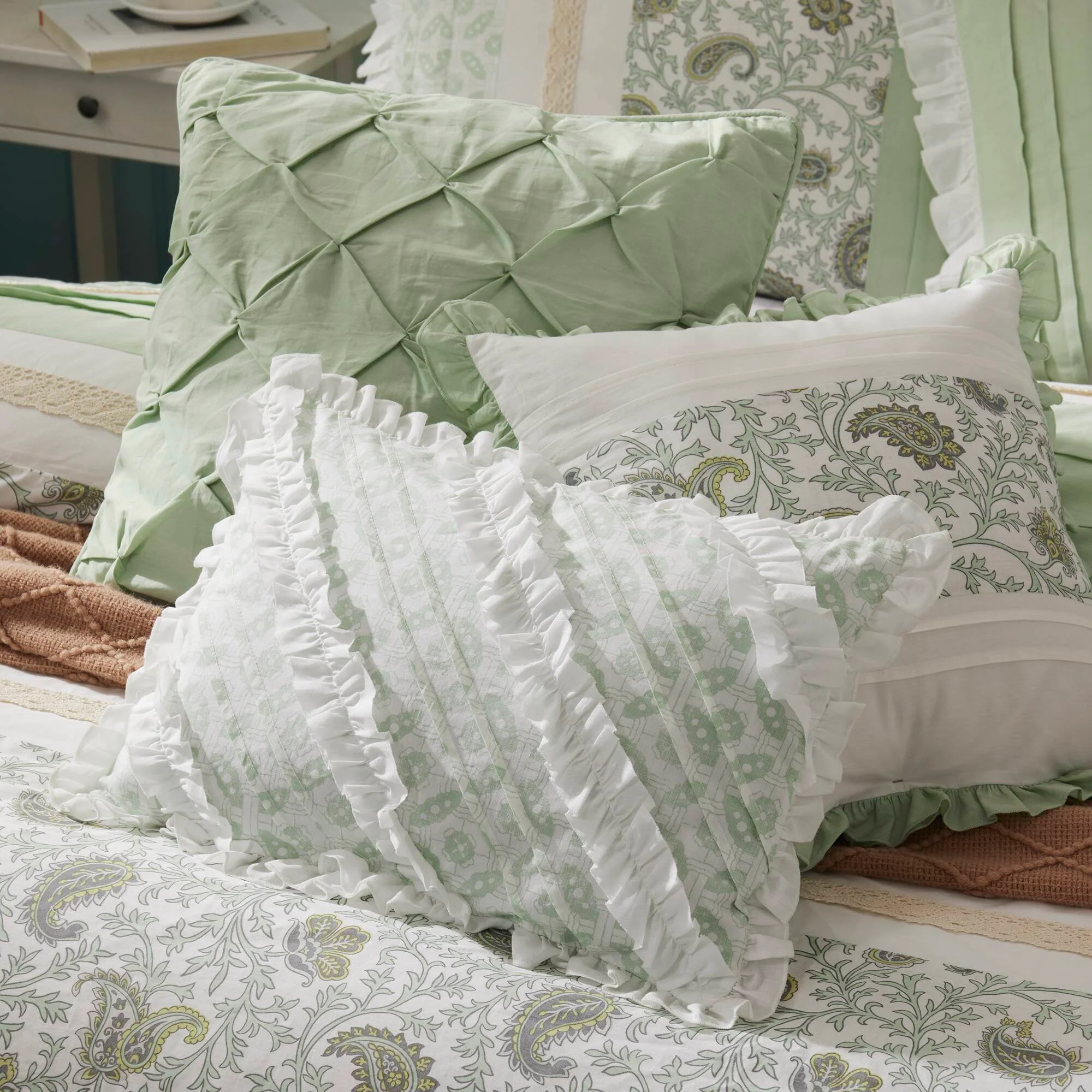 Dawn 9-Piece Cotton Percale Comforter Set - Image 60