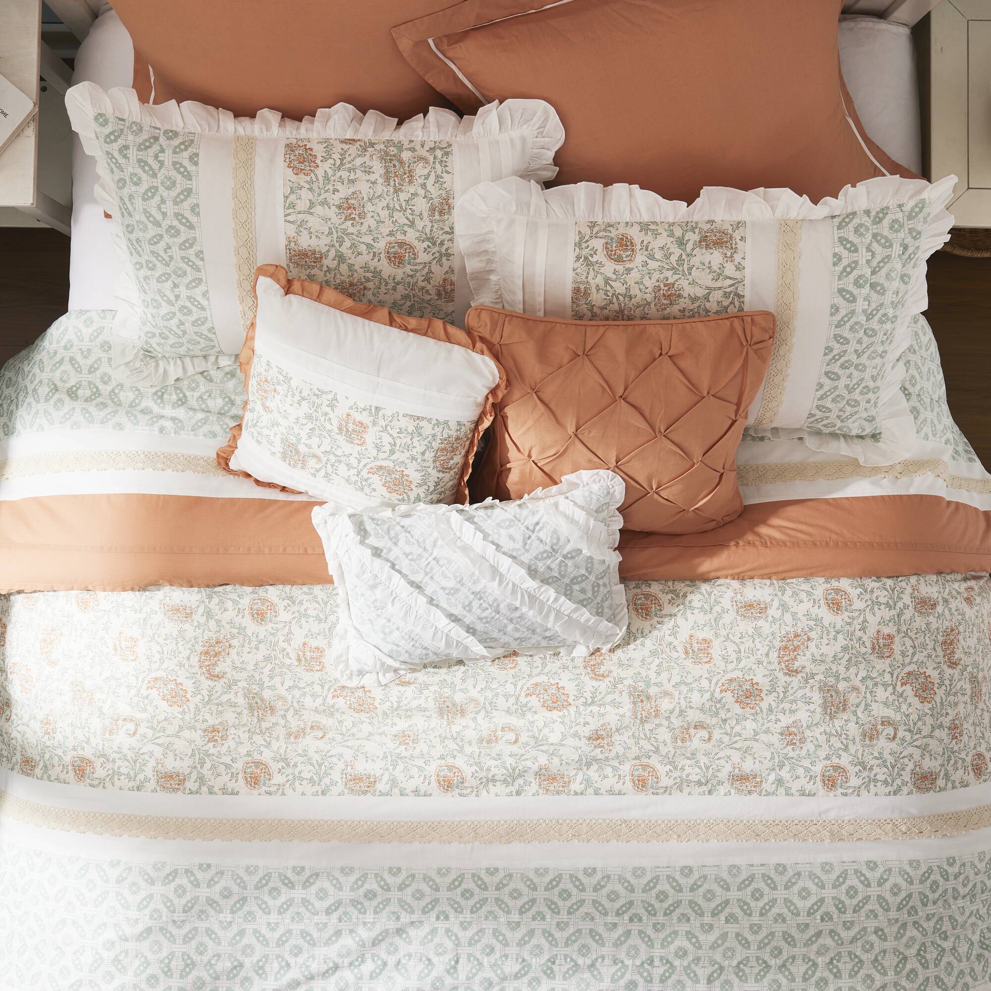 Dawn 9-Piece Cotton Percale Comforter Set - Image 61