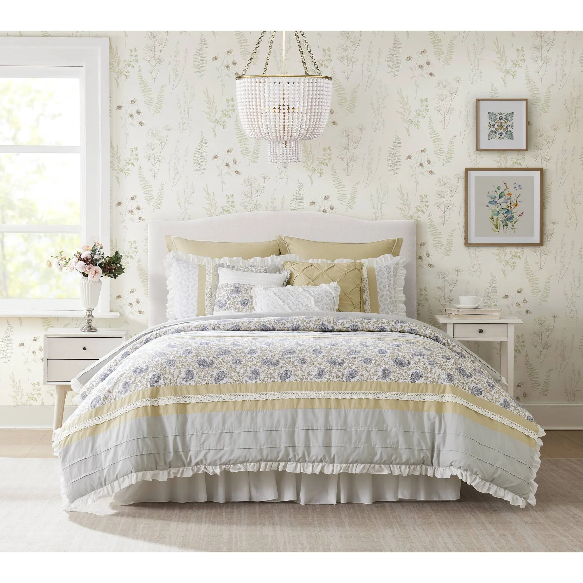 Dawn 9-Piece Cotton Percale Comforter Set - Image 65