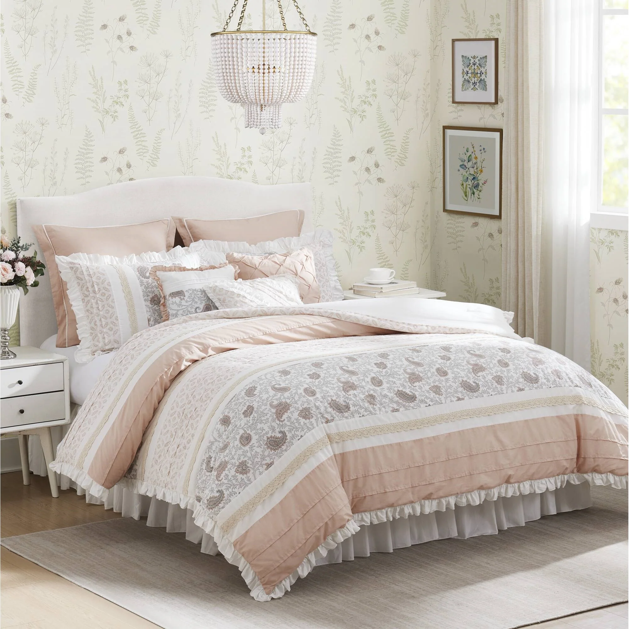 Dawn 9-Piece Cotton Percale Comforter Set - Image 68