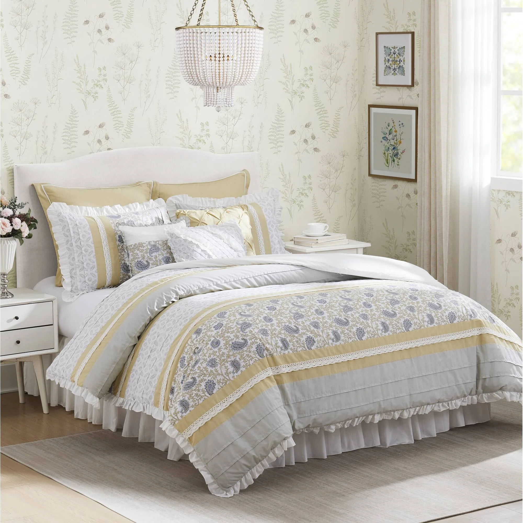 Dawn 9-Piece Cotton Percale Comforter Set - Image 69
