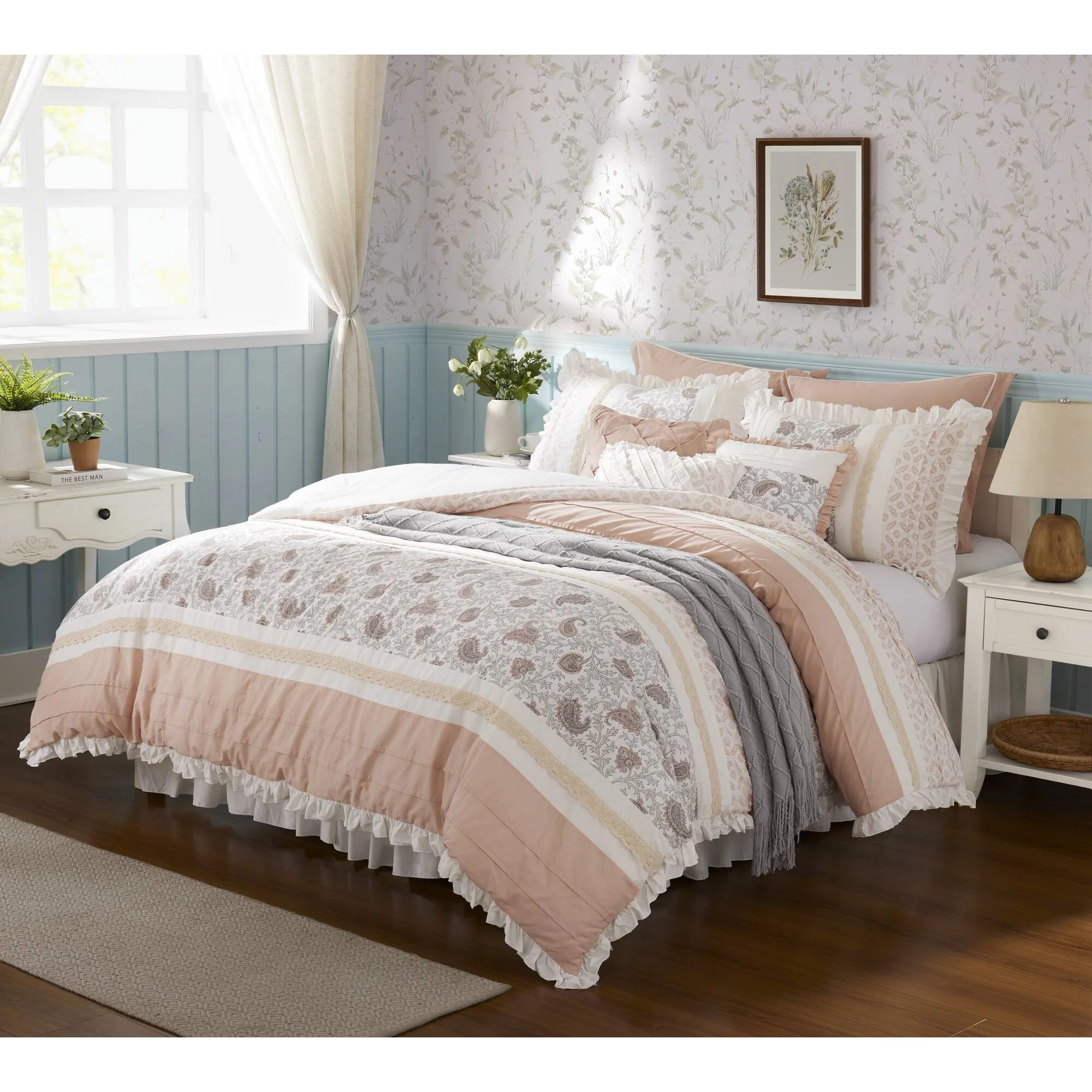 Dawn 9-Piece Cotton Percale Comforter Set - Image 7