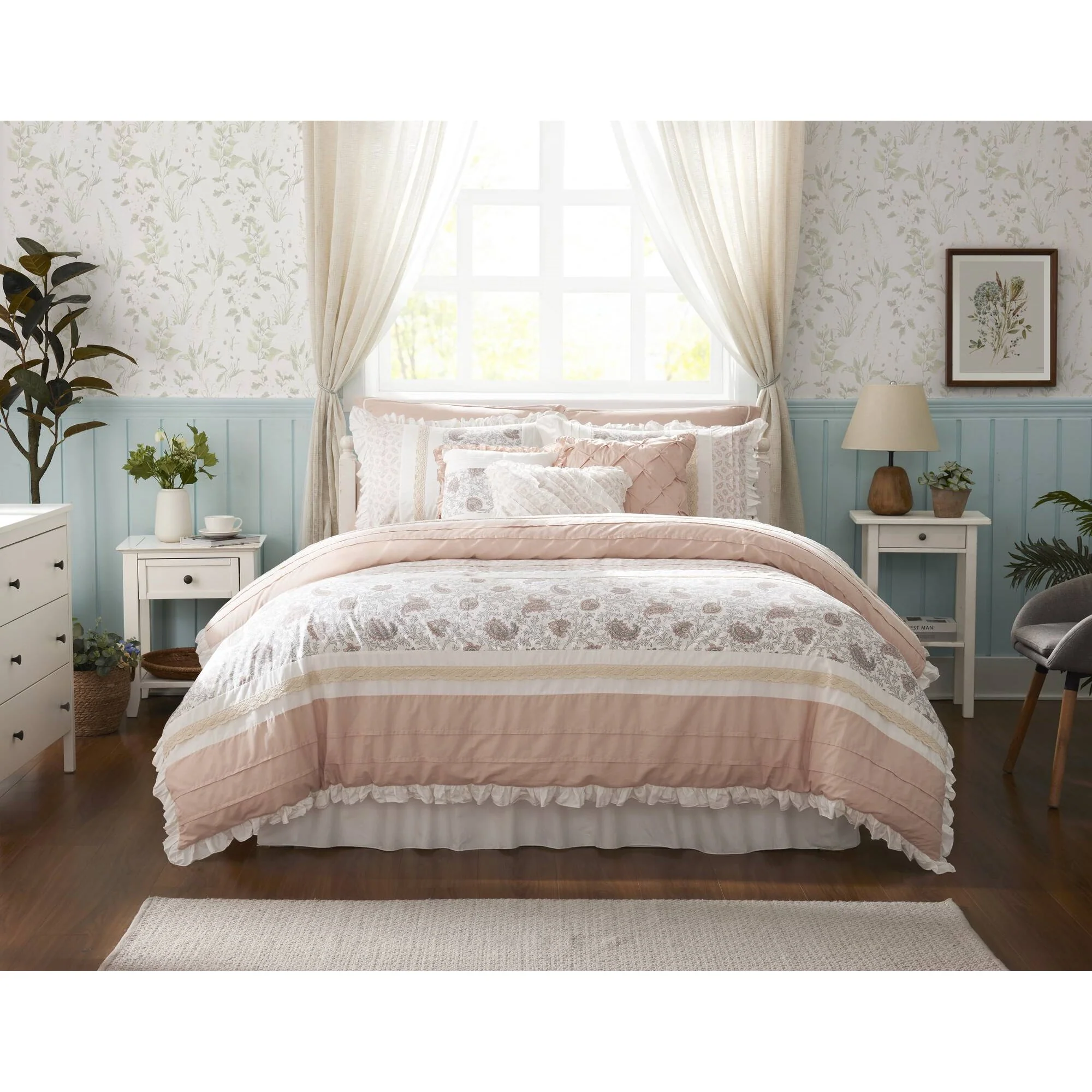 Dawn 9-Piece Cotton Percale Comforter Set - Image 79