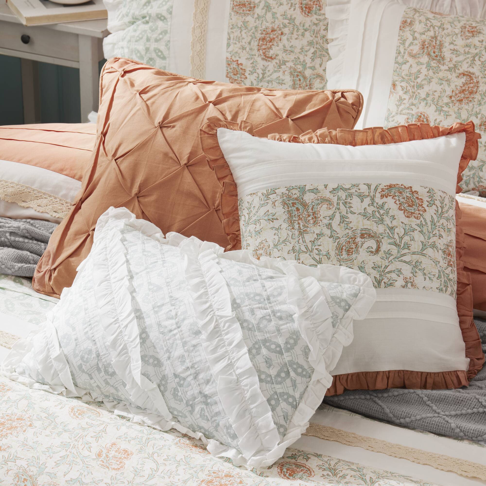 Dawn 9-Piece Cotton Percale Comforter Set - Image 81