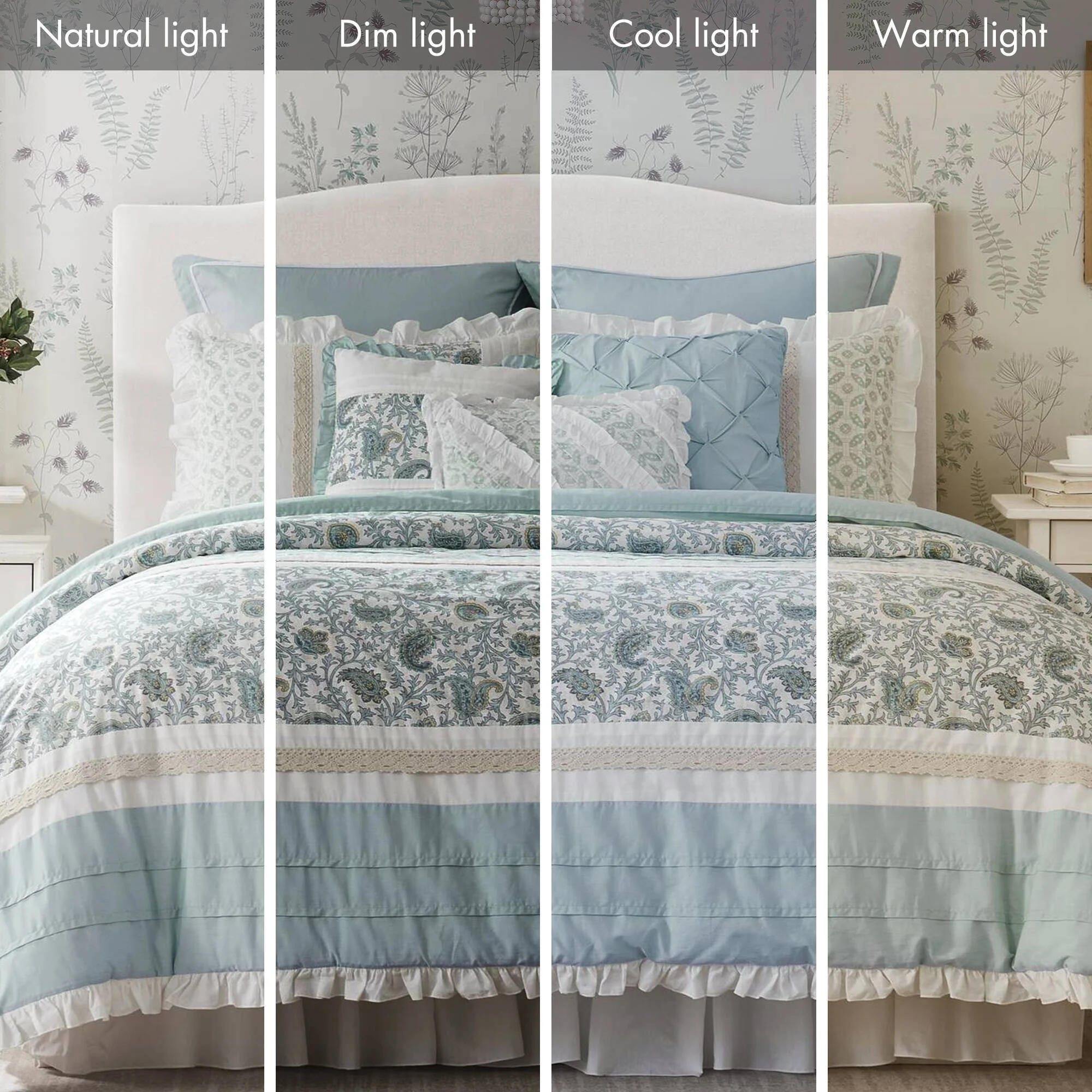 Dawn 9-Piece Cotton Percale Comforter Set - Image 87