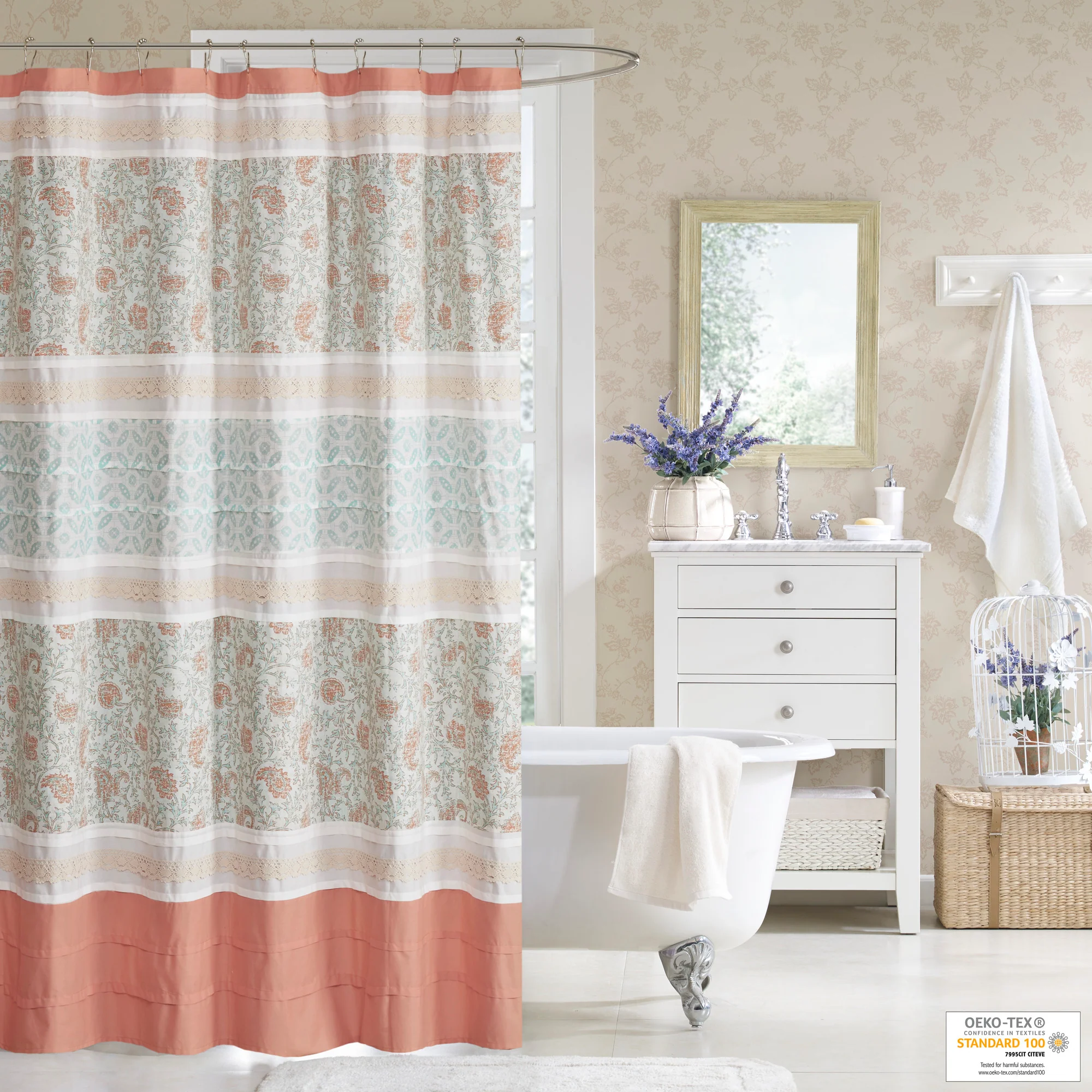 Dawn Cotton Shower Curtain - Image 3