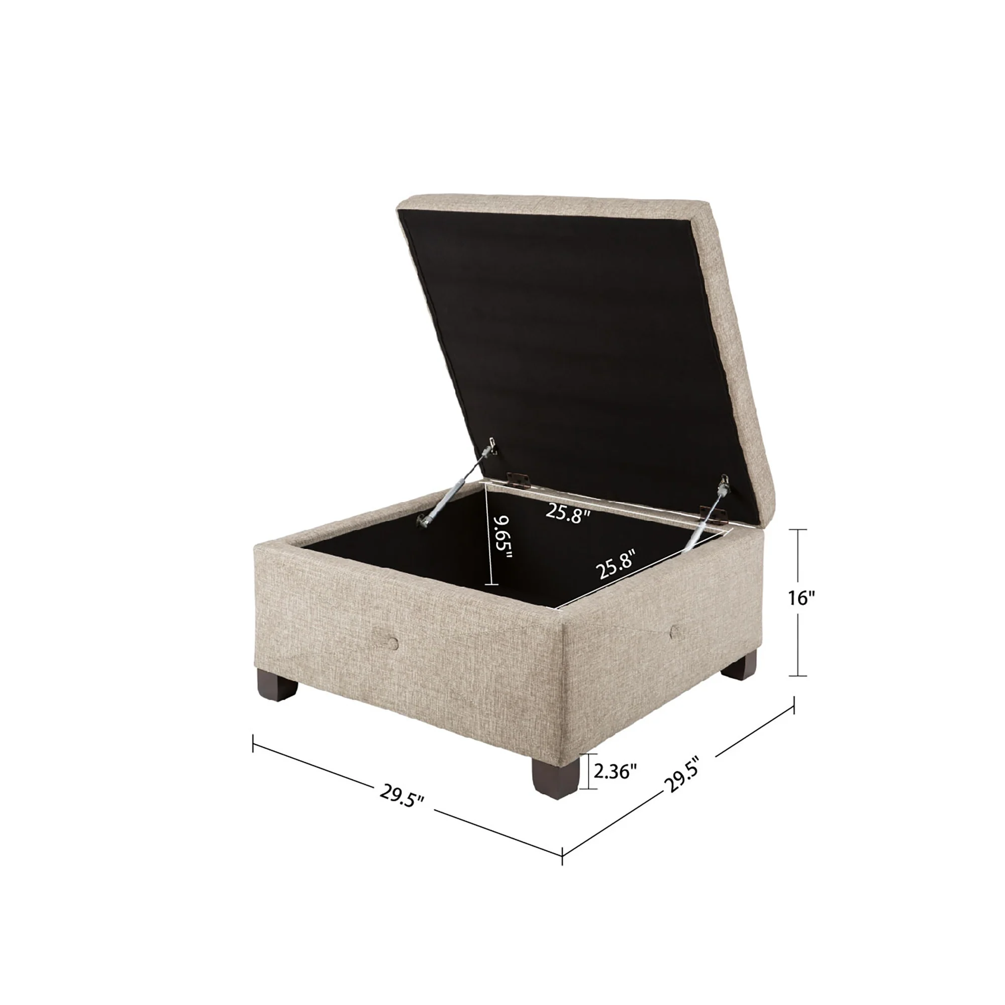 Della Soft Close Storage Ottoman - Image 16