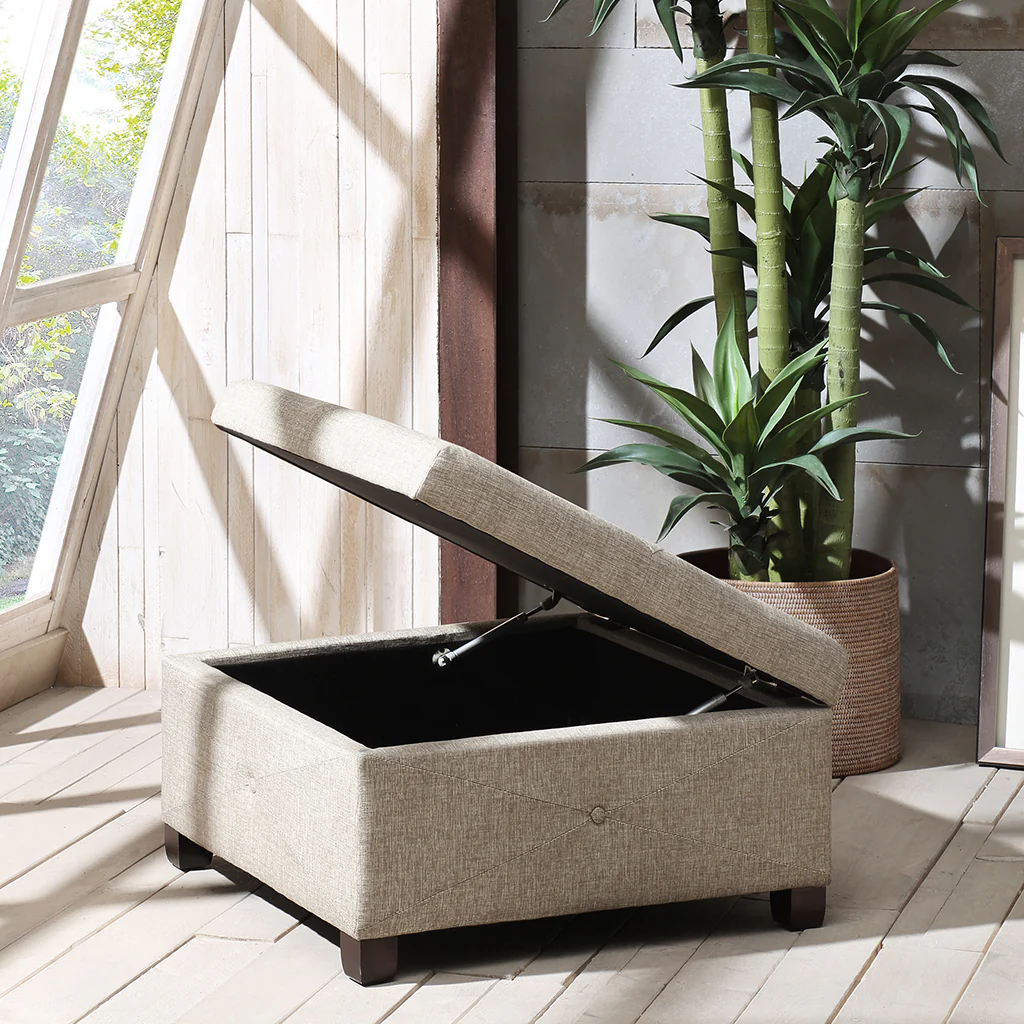 Della Soft Close Storage Ottoman - Image 4