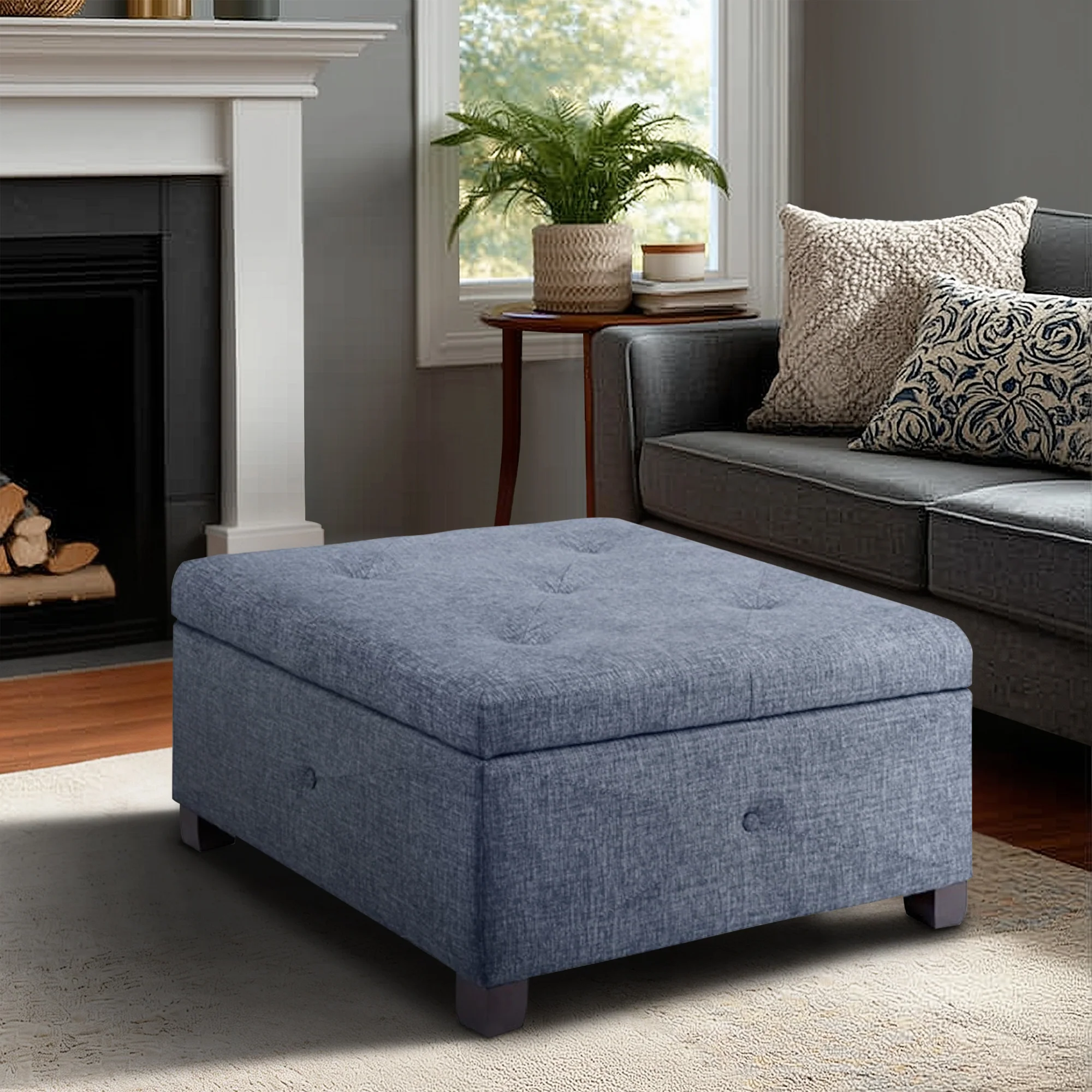 Della Upholstered Soft Close Ottoman