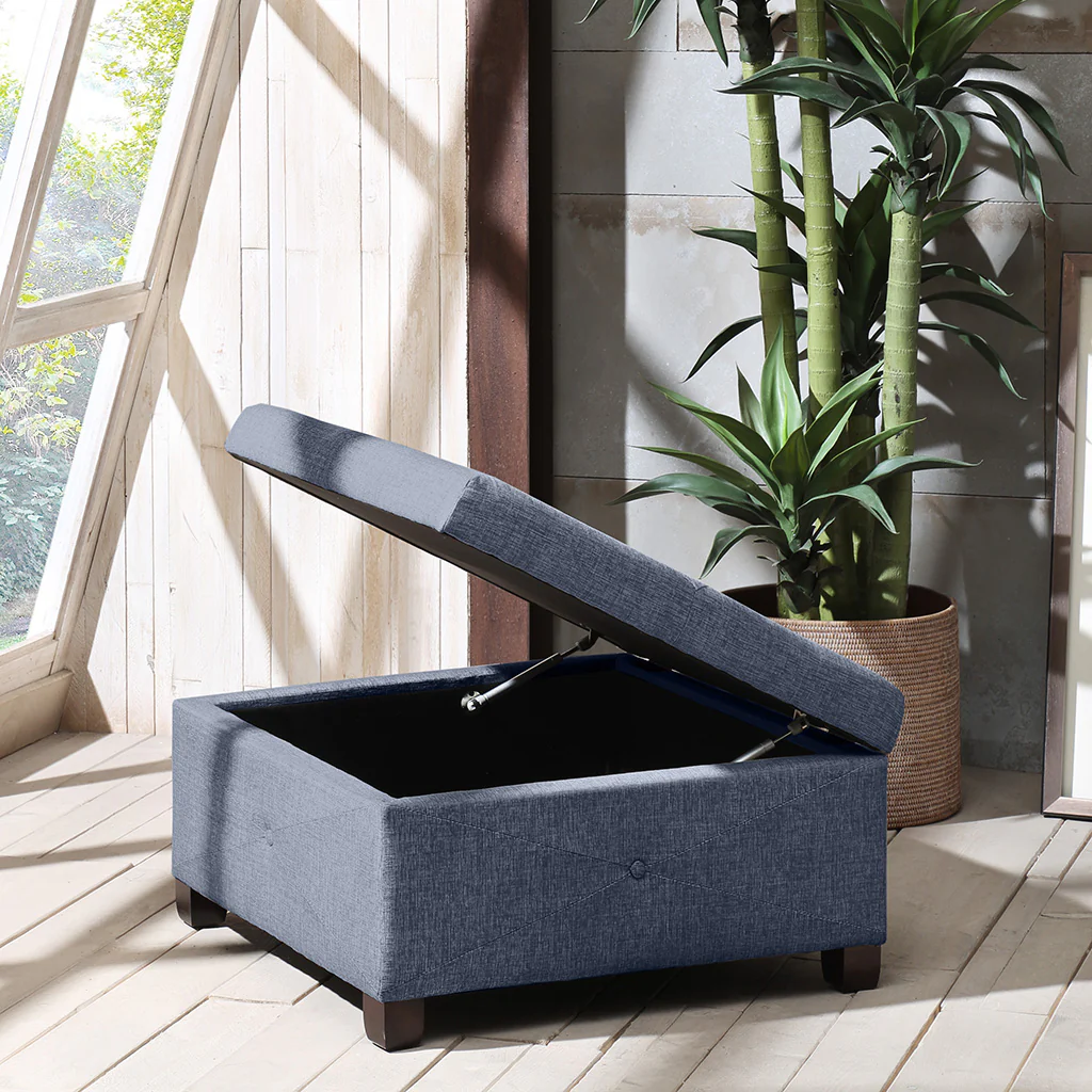 Della Upholstered Soft Close Ottoman - Image 5