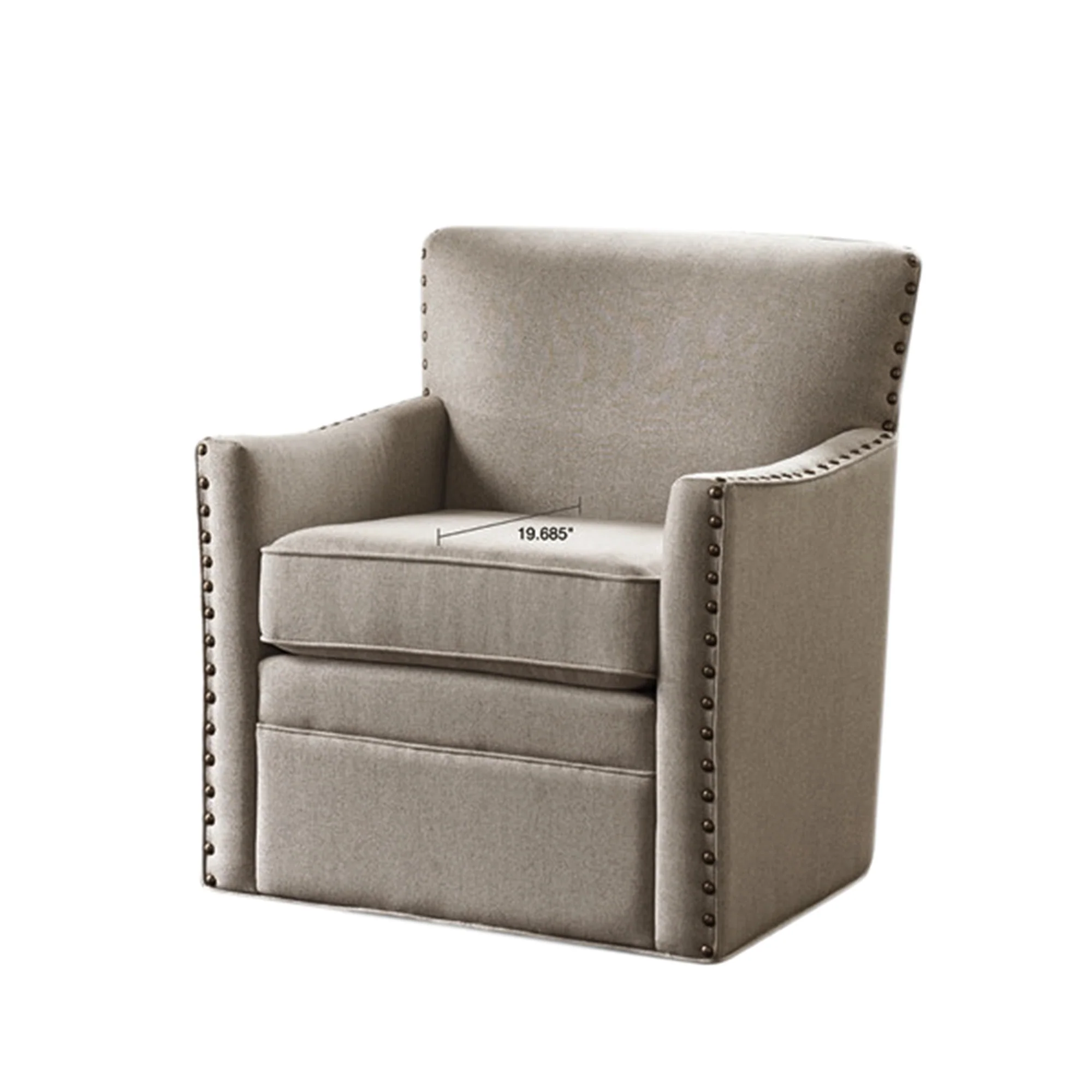 Devrim Herringbone Texture Swivel Chair - Image 8