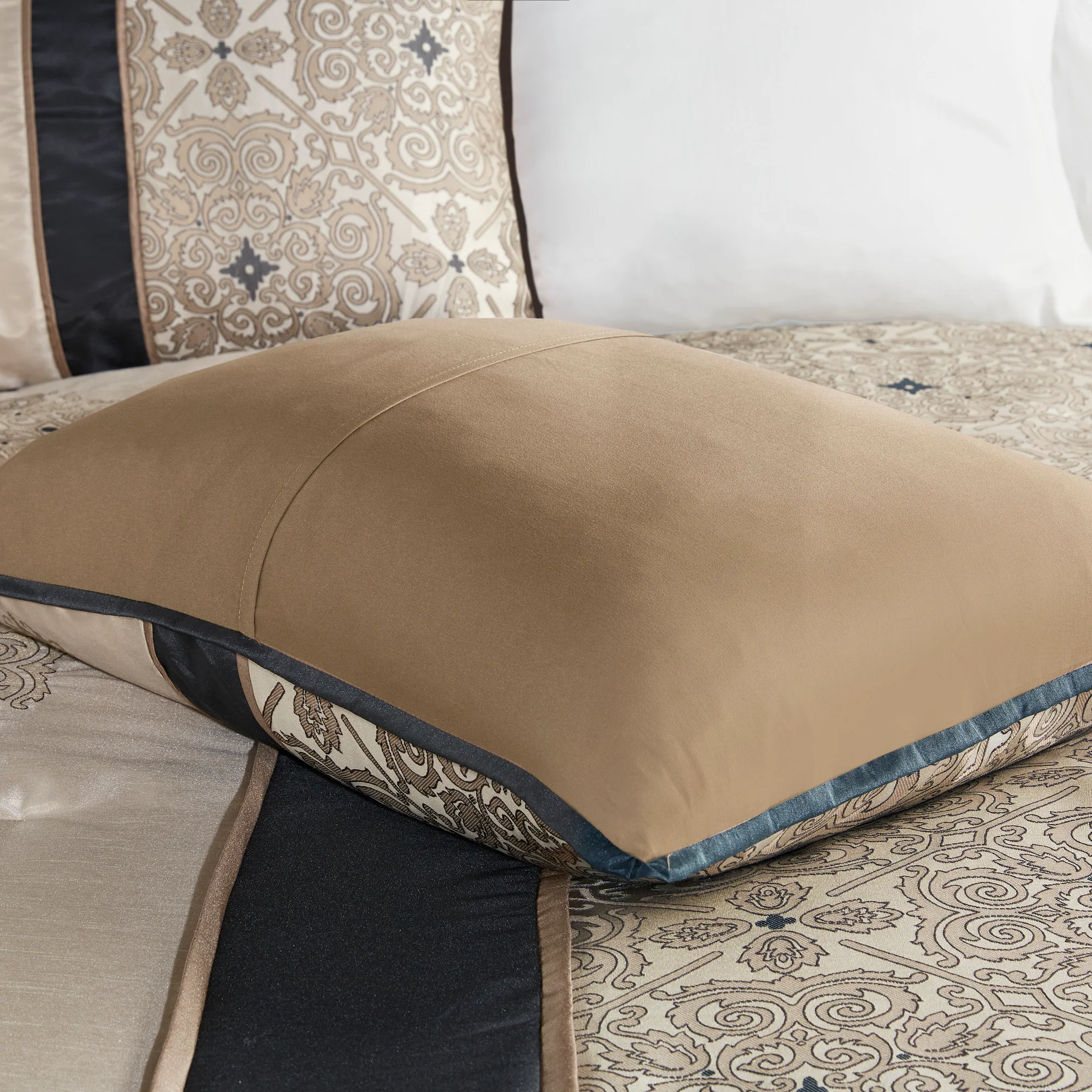 Donovan 7-Piece Jacquard Comforter Set with Throw Pillows - Image 29