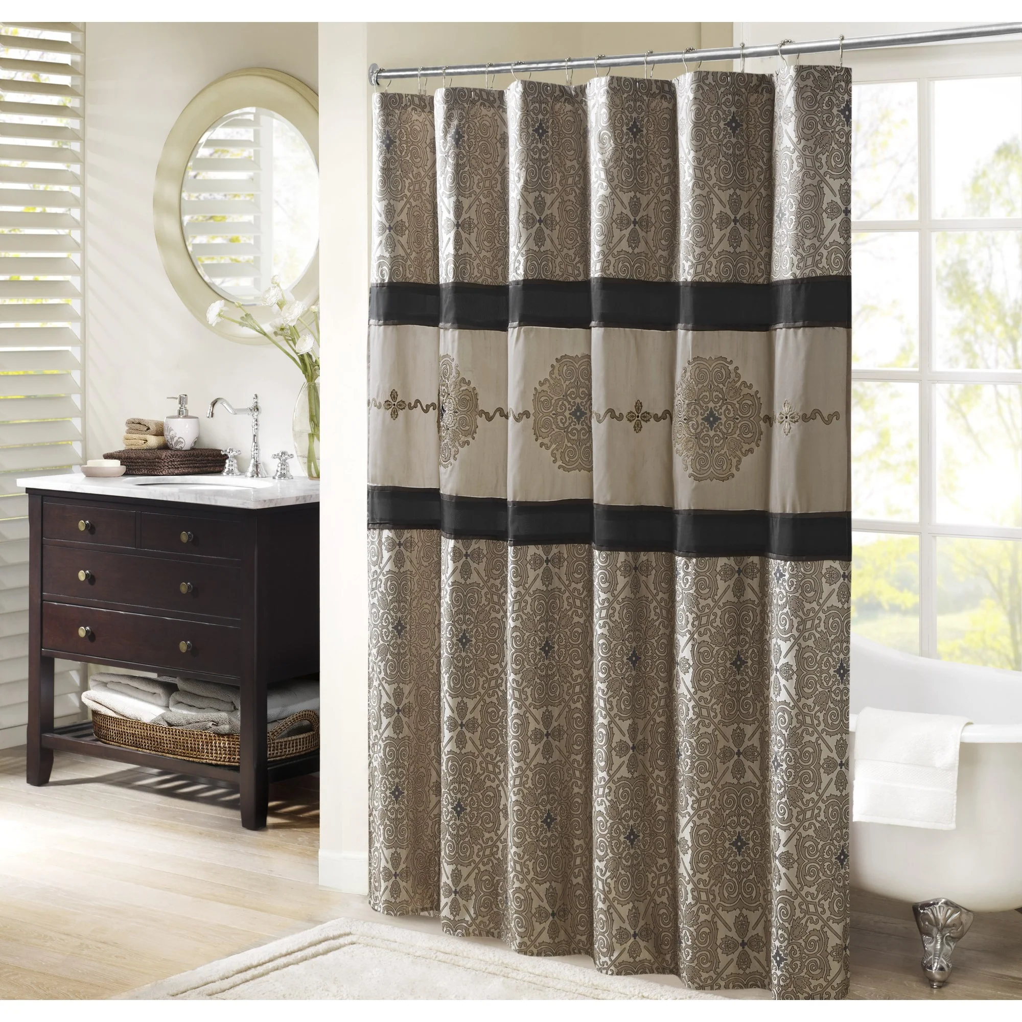 Donovan Embroidered Shower Curtain - Image 2