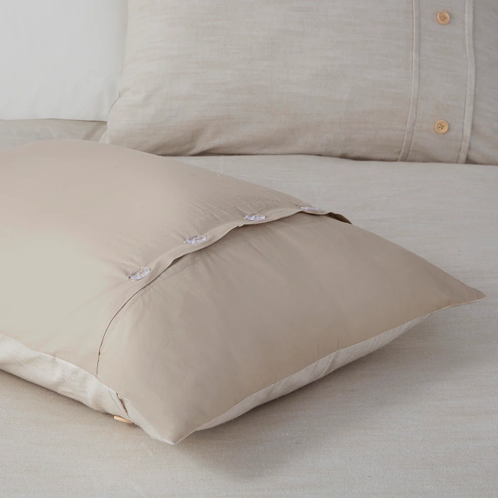 Dover 3-Piece Organic Cotton Oversized Duvet Cover Set - Image 9