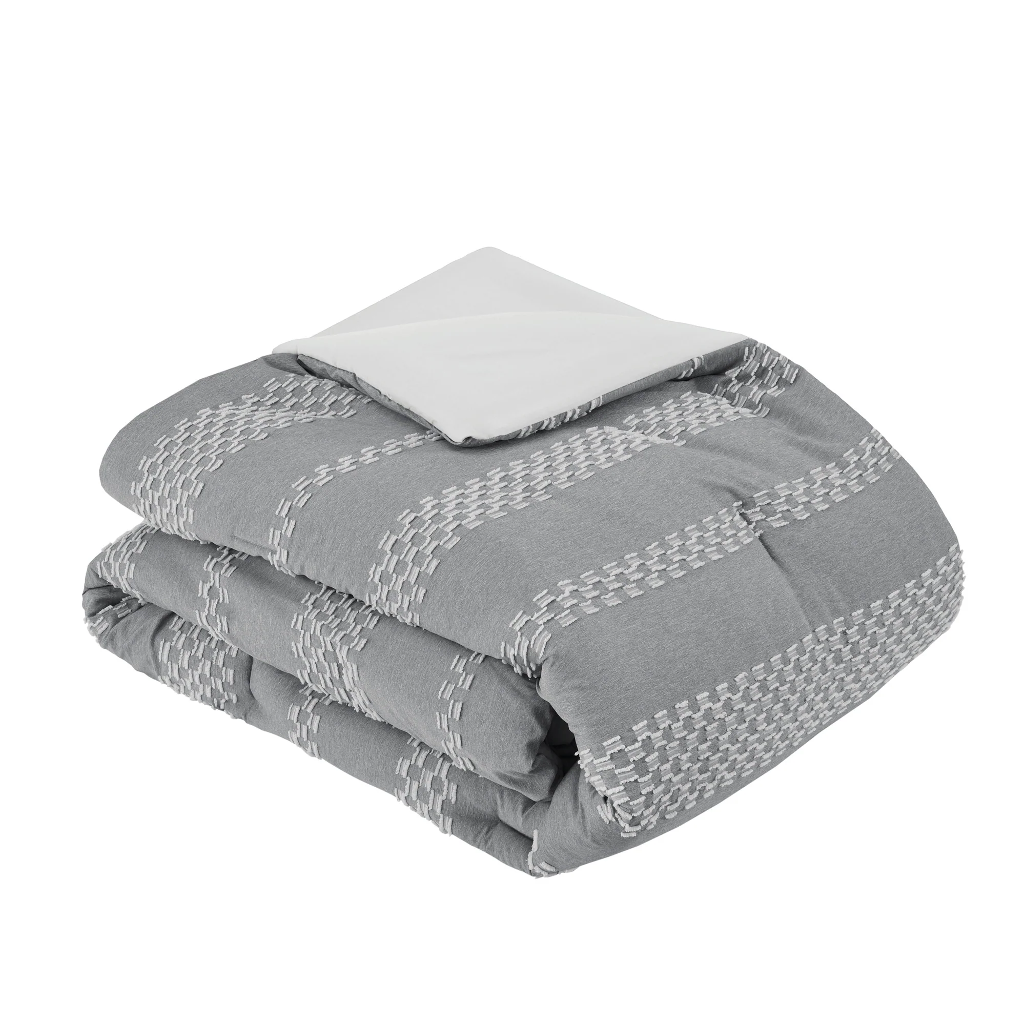 Drew 5-Piece Clipped Jacquard Comforter Set with Throw Pillows - Image 13
