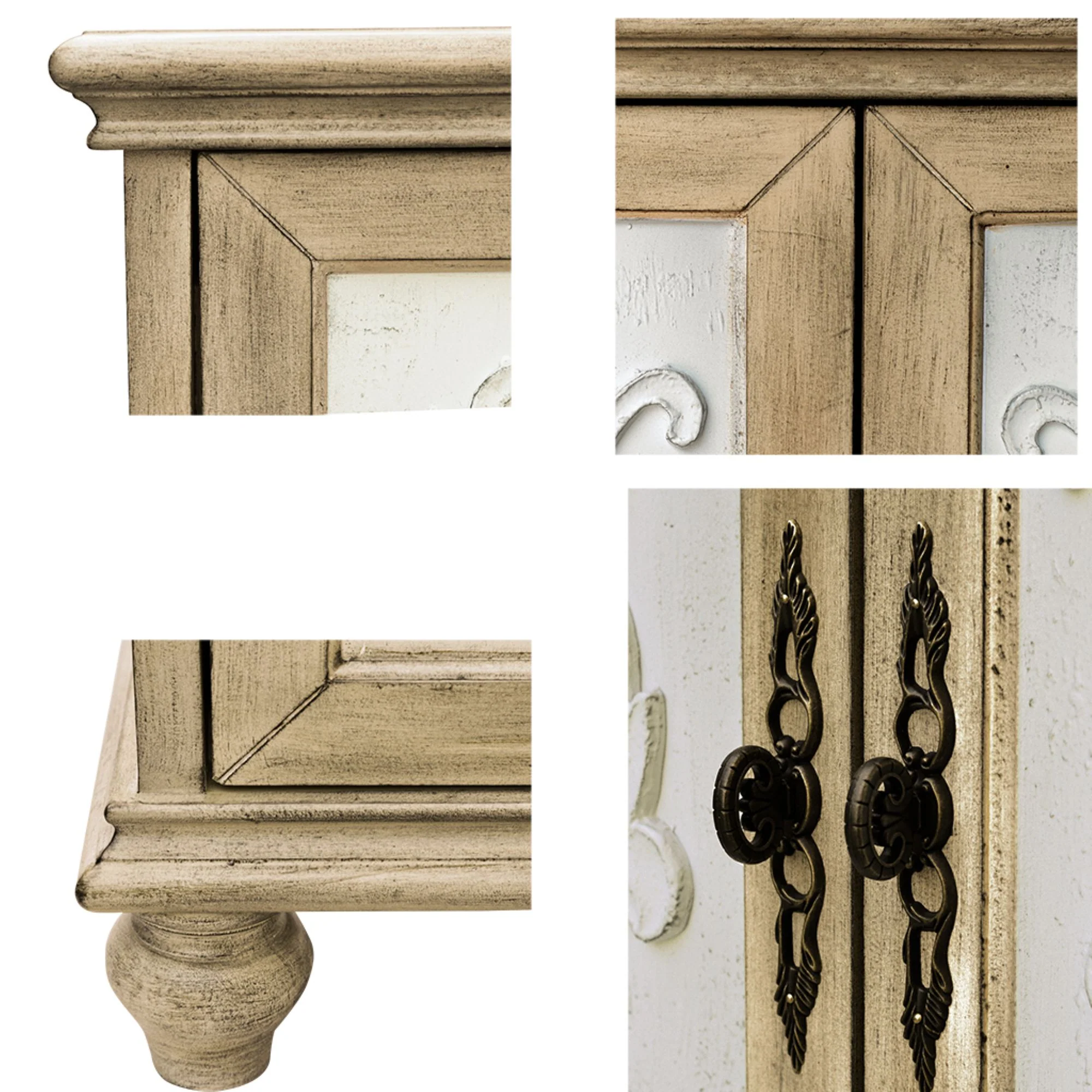Driscoll 2-door carved wood storage cabinet - Image 16