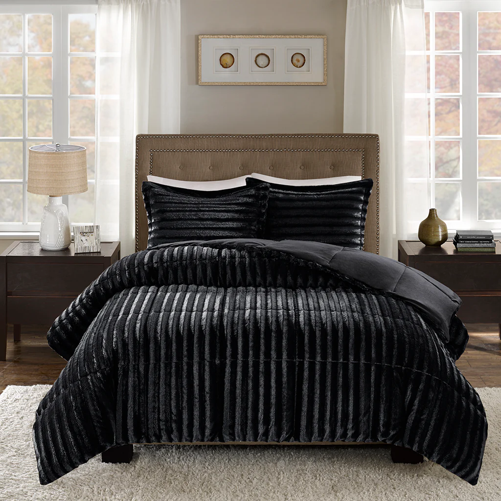 Duke Faux Fur Comforter Mini Set - Image 8