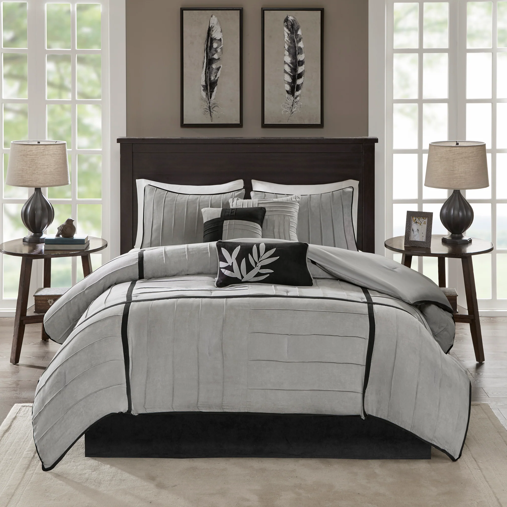 Dune 7-Piece Faux Suede Comforter Set - Image 2