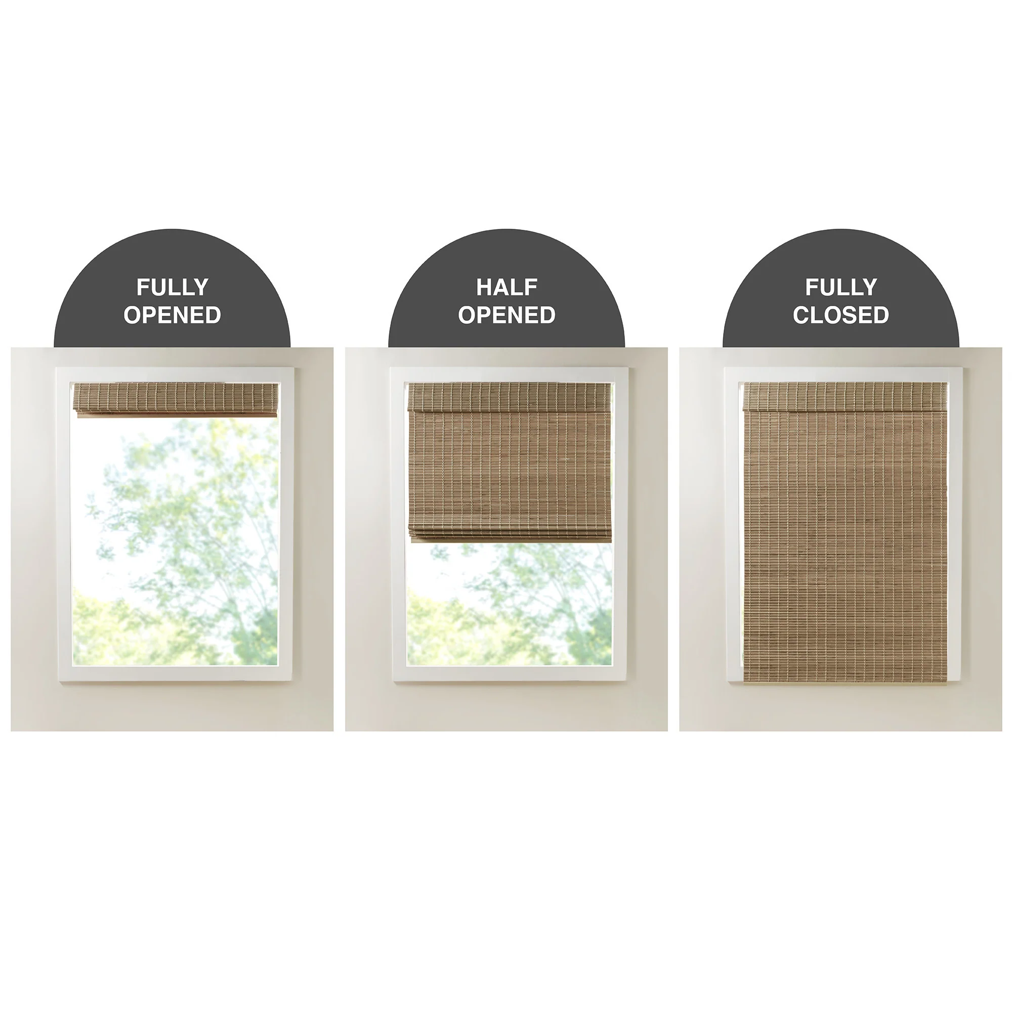 Eastfield Bamboo Light Filtering Roman Shade 64"L - Image 16