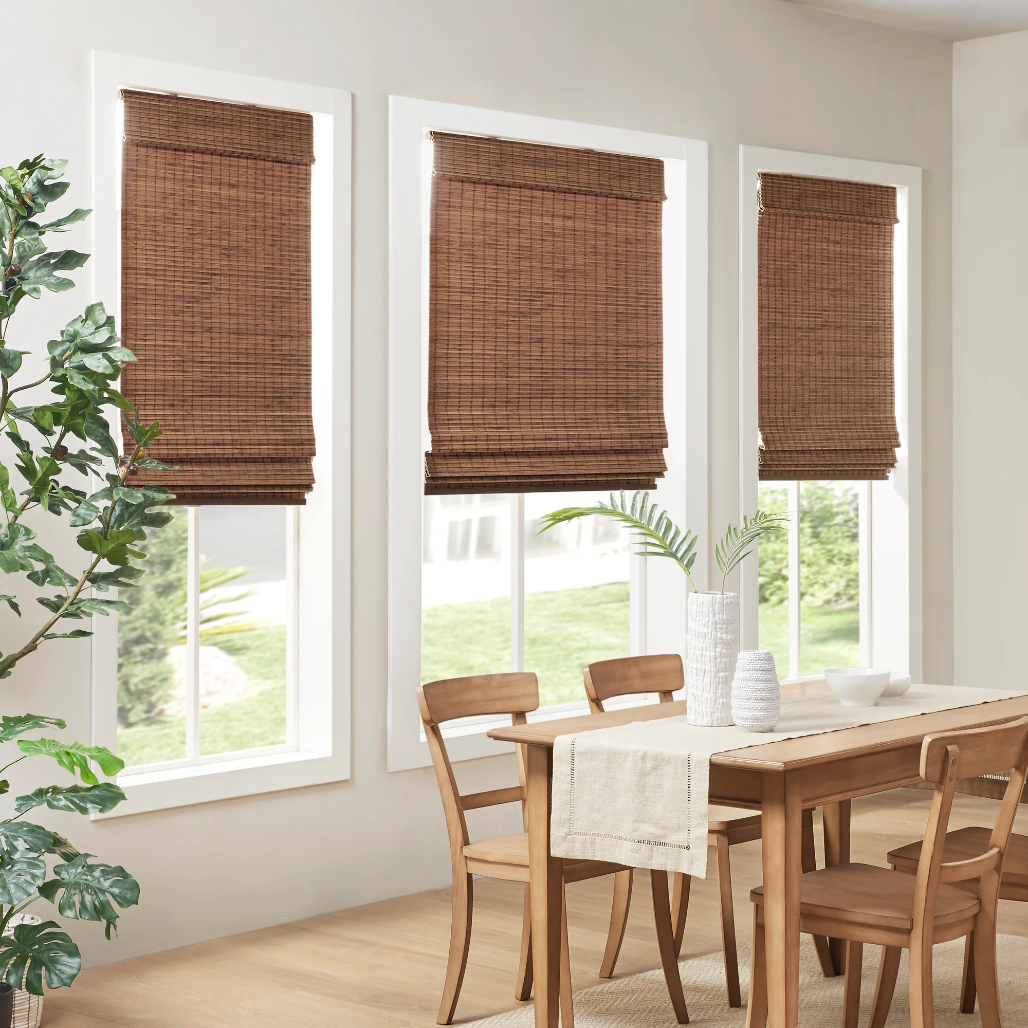 Eastfield Bamboo Light Filtering Roman Shade 64"L - Image 20