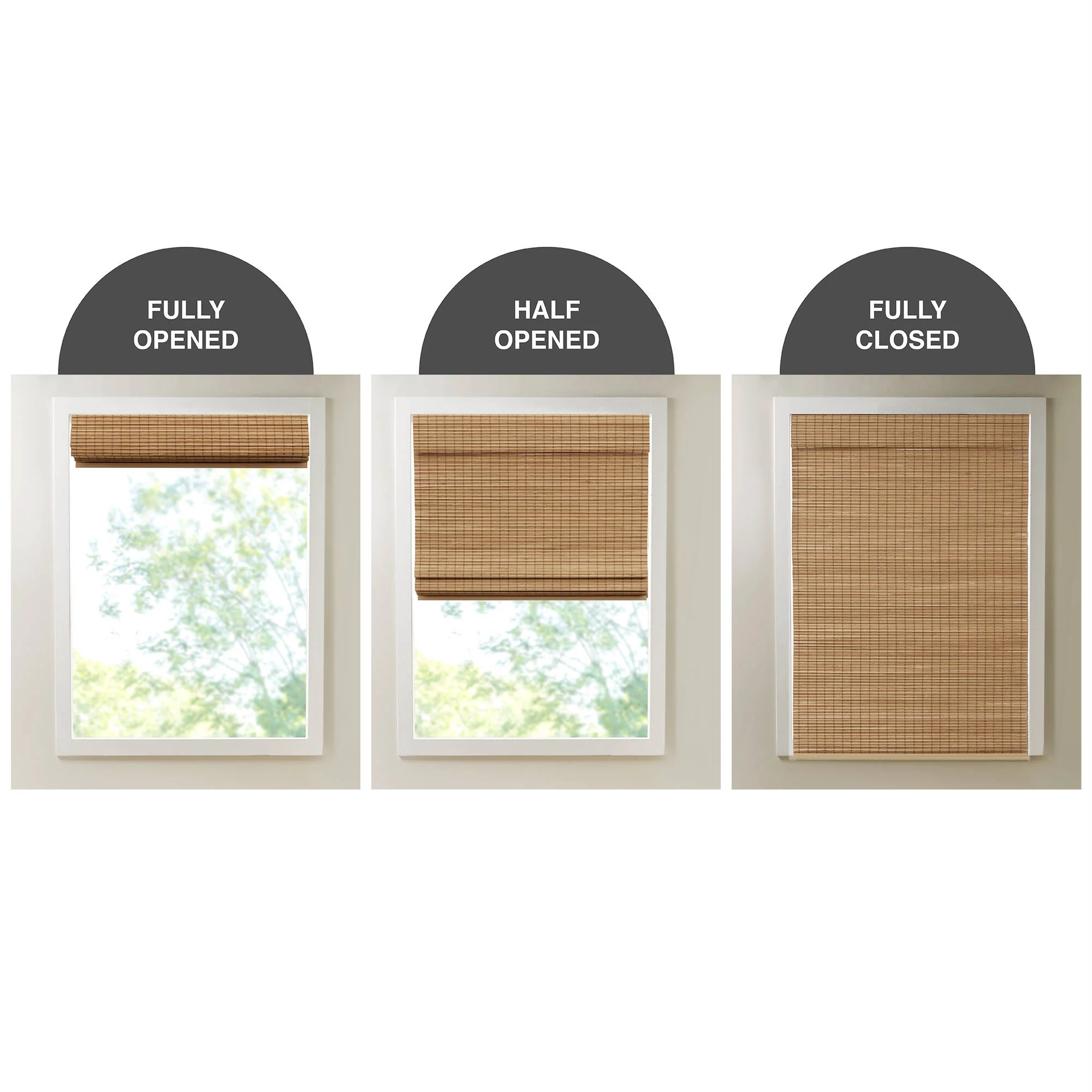 Eastfield Bamboo Light Filtering Roman Shade 64"L - Image 71