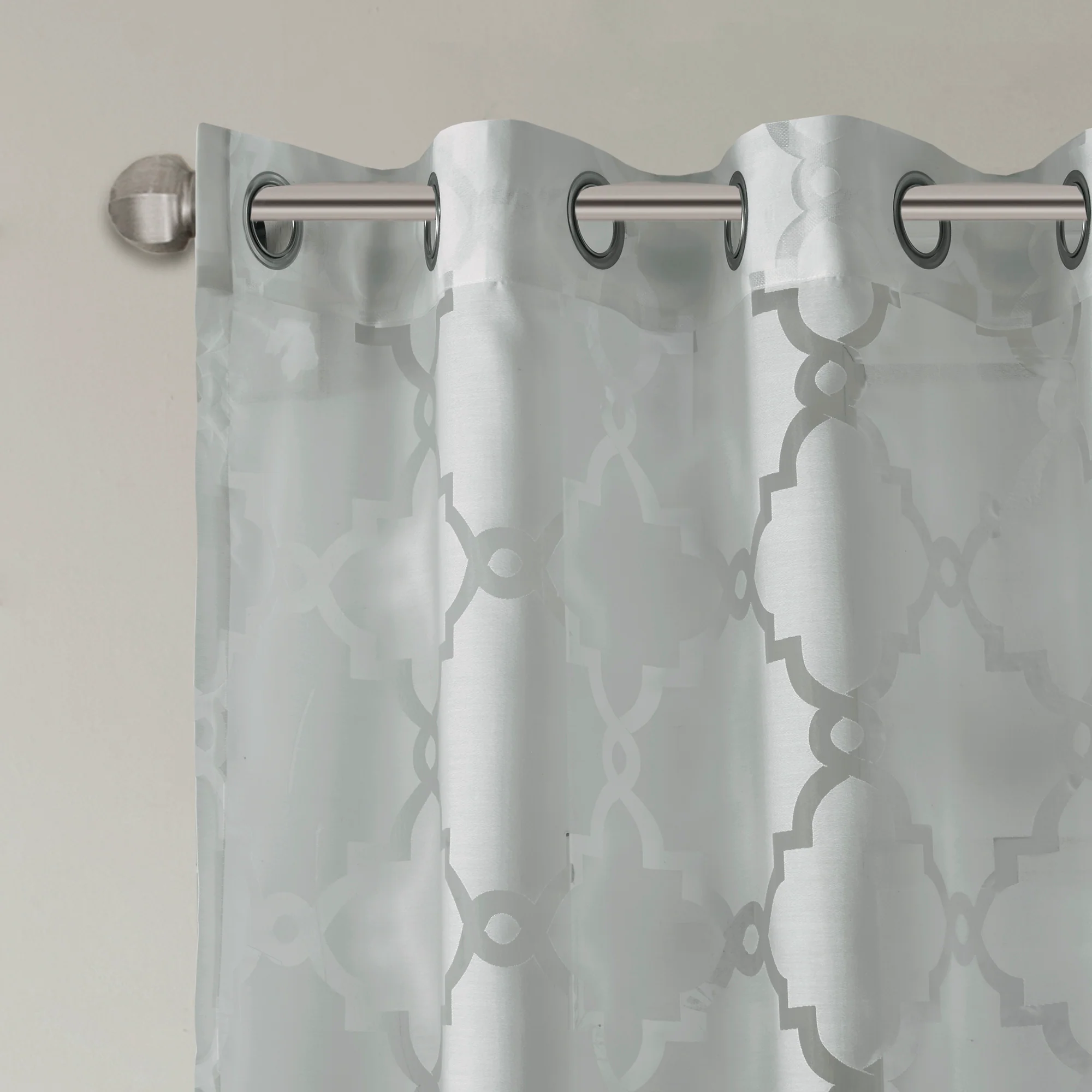 Eden Fretwork Burnout Sheer Curtain Panel - Image 6