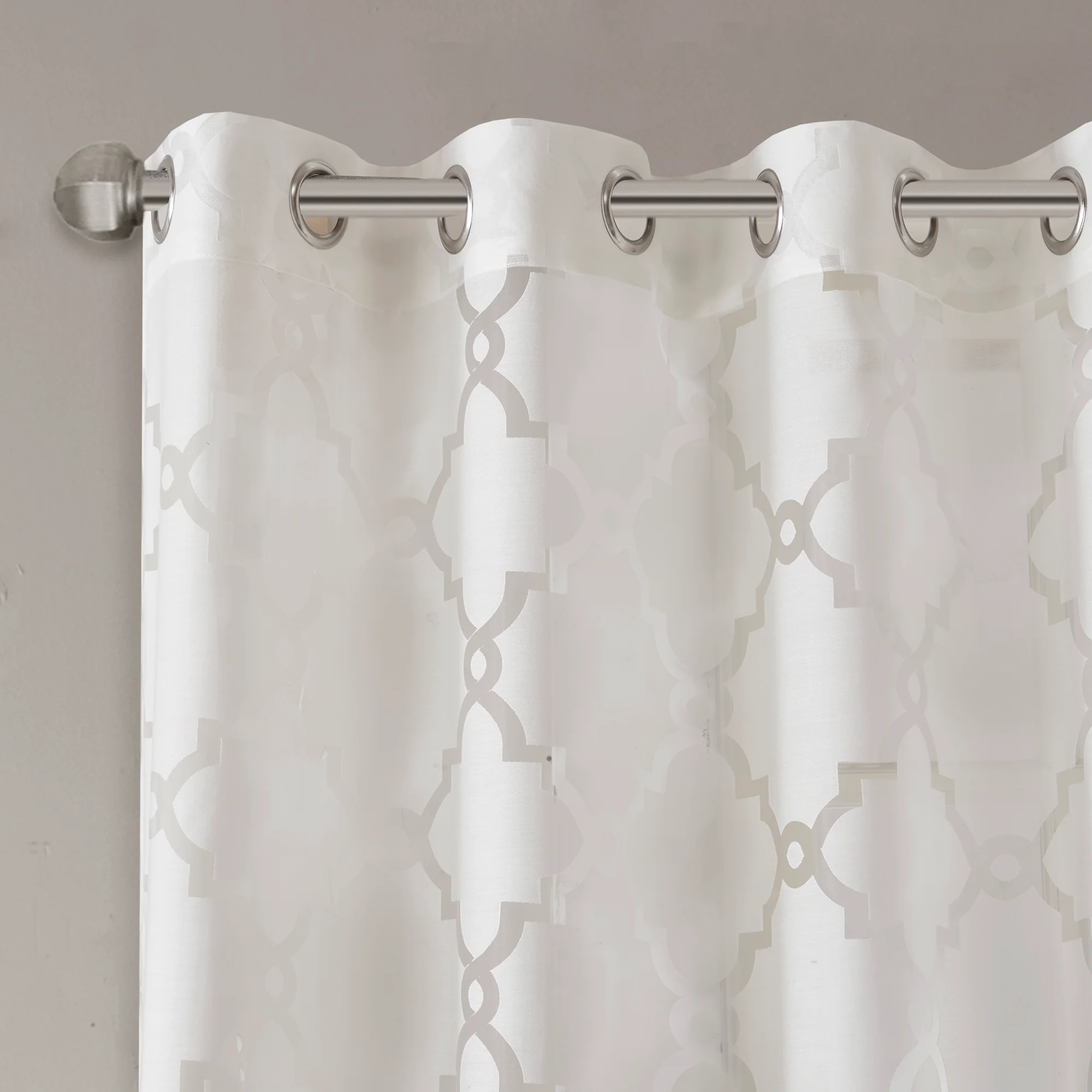Eden Fretwork Burnout Sheer Curtain Panel - Image 7