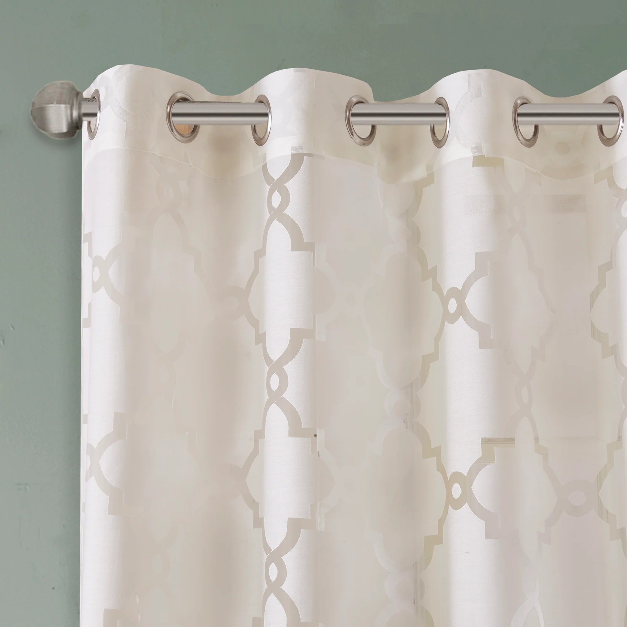 Eden Fretwork Burnout Sheer Curtain Panel - Image 8
