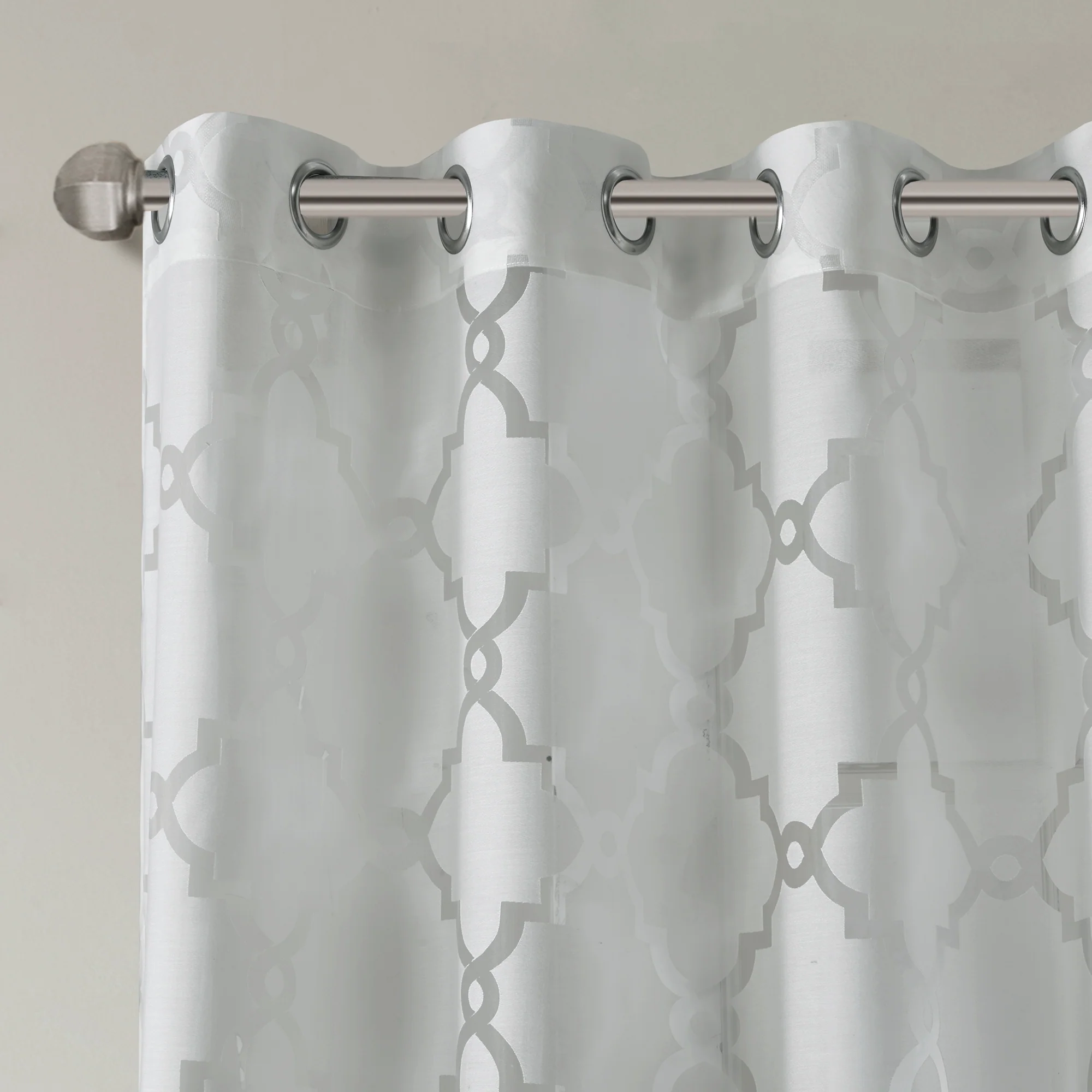 Eden Fretwork Burnout Sheer Curtain Panel - Image 9