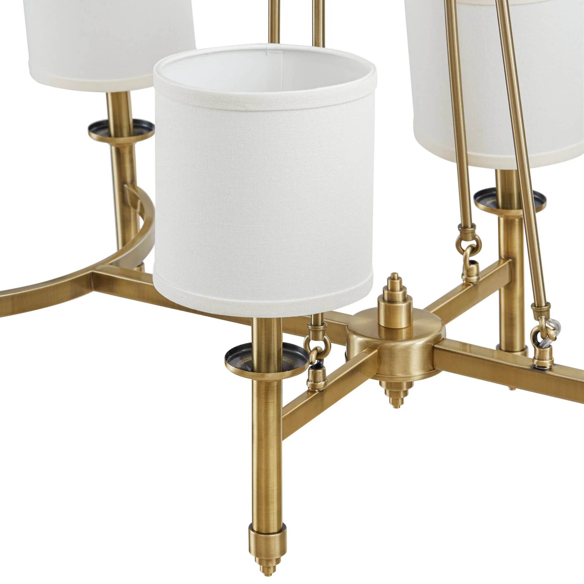 Elegenza 6-light Chandelier with Fabric Drum Shades - Image 18