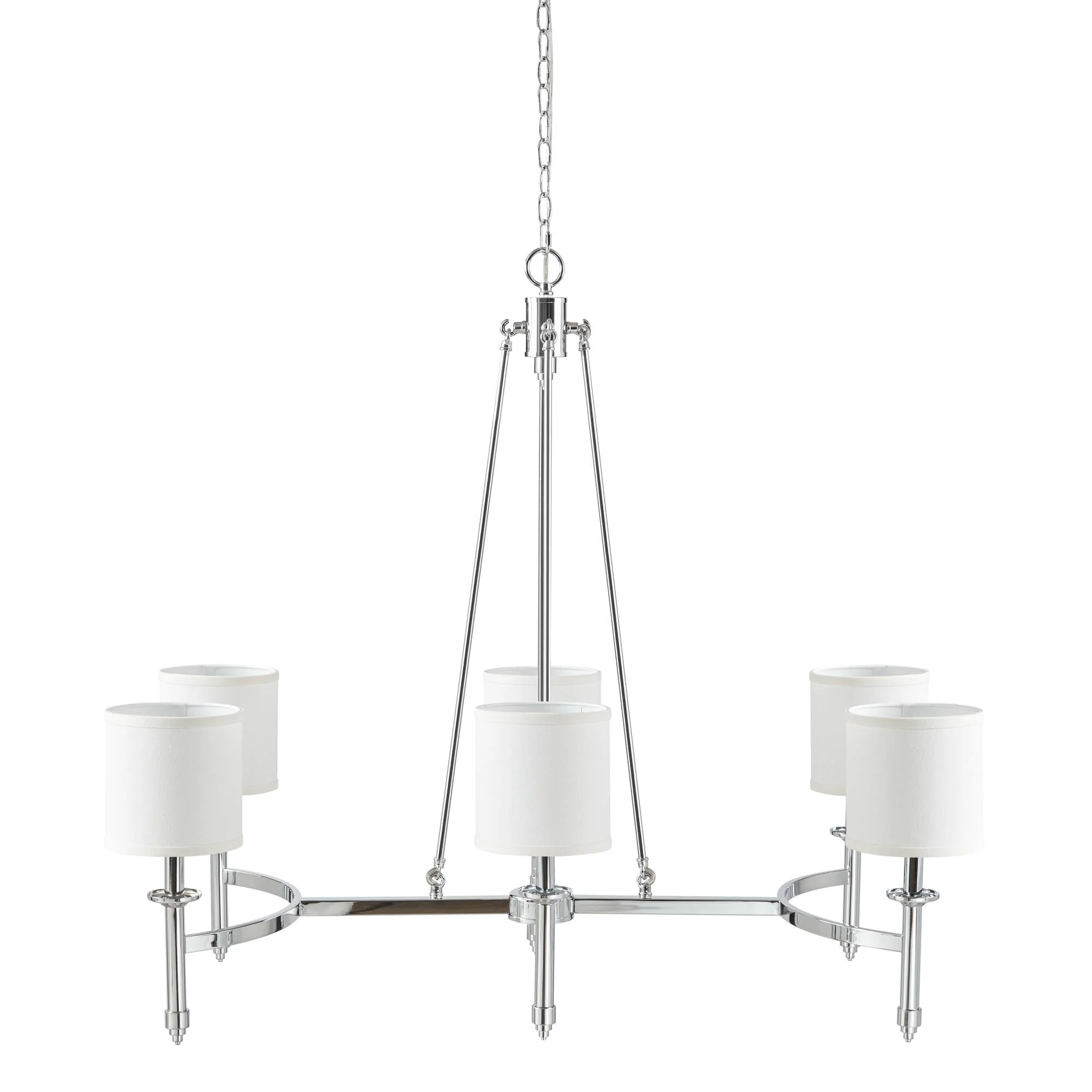 Elegenza 6-light Chandelier with Fabric Drum Shades - Image 19